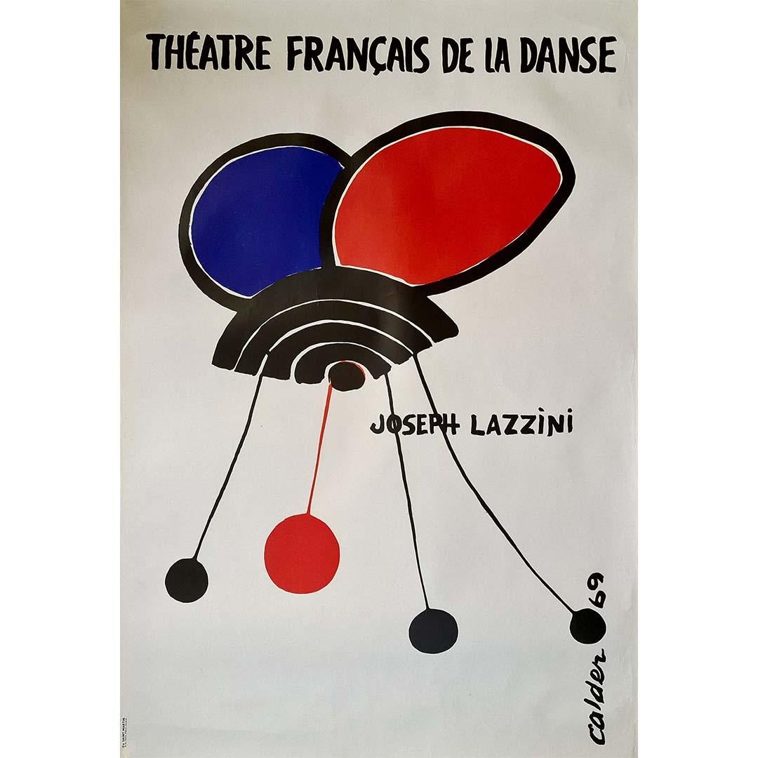 Affiche originale de l'exposition de Calder au Théâtre Français de la Danse en 1969 - Print de Alexander Calder