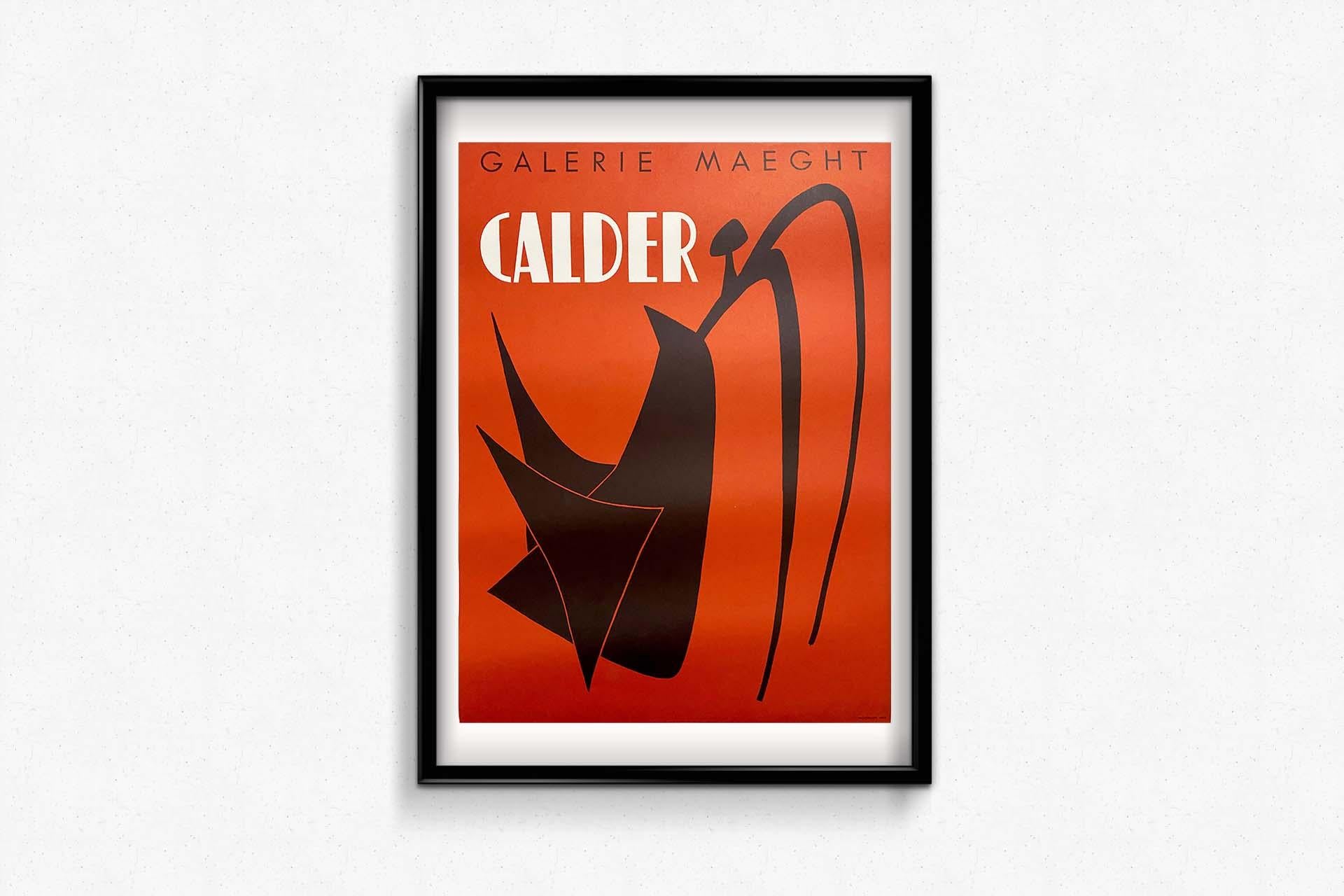 Original poster for the 1959 exhibition of Alexander Calder in Paris Maeght For Sale 3