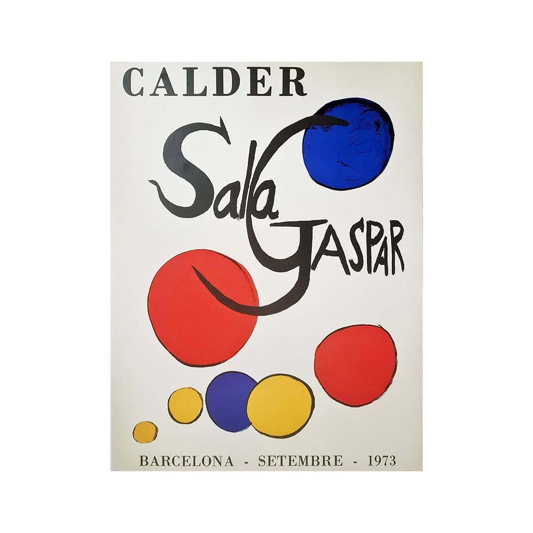 Original poster from Alexander Calder's exhibition at the Sala Gaspar in 1973 For Sale 1
