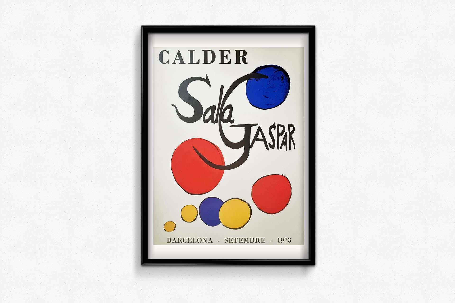 Original poster from Alexander Calder's exhibition at the Sala Gaspar in 1973 For Sale 3
