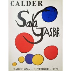 Retro Original poster from Alexander Calder's exhibition at the Sala Gaspar in 1973