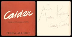 Perls Galleries exhibition catalogue Hand signed & Inscribed by Alexander Calder