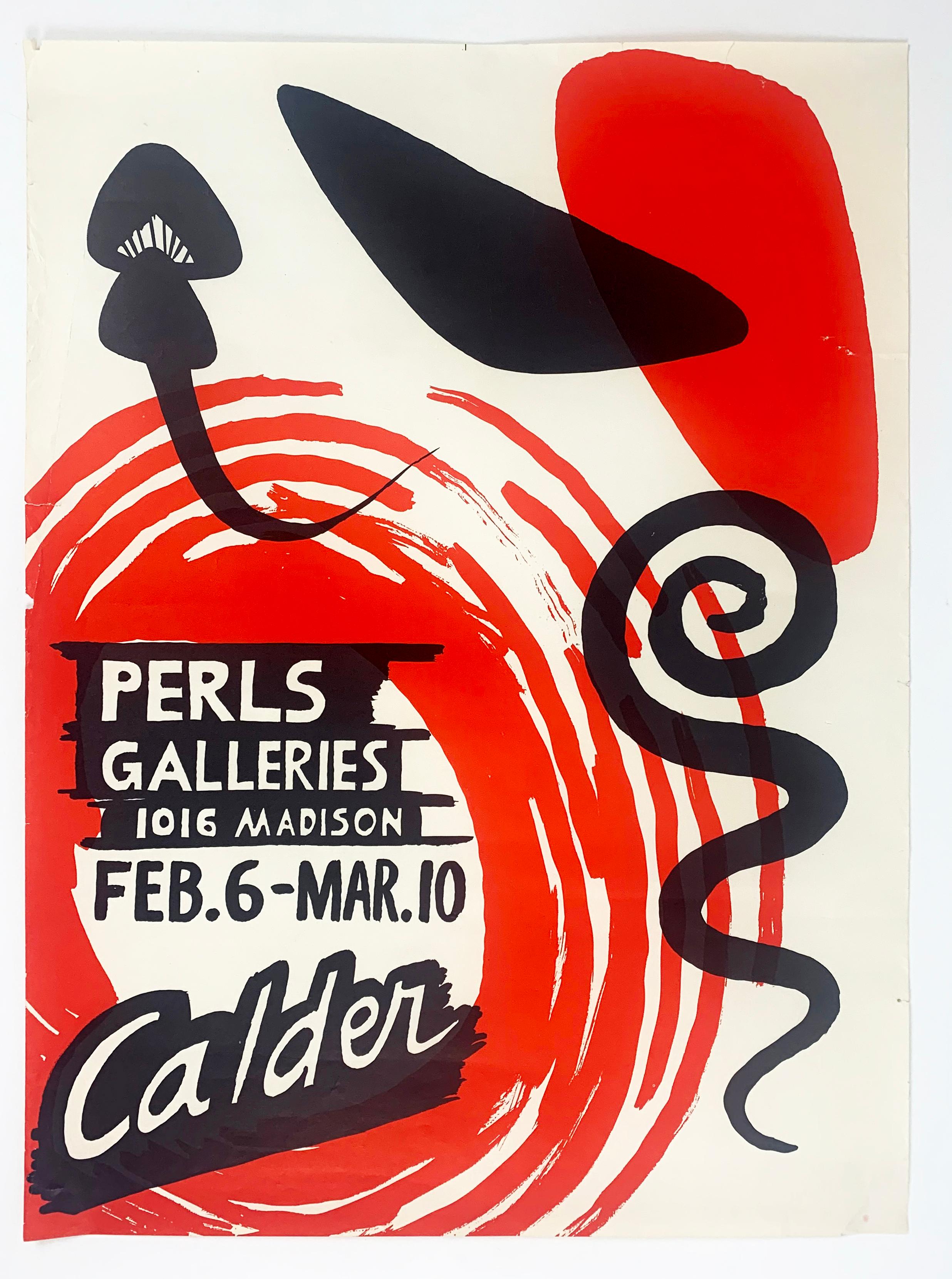 Alexander Calder Abstract Print - Perls Galleries Exhibition Poster