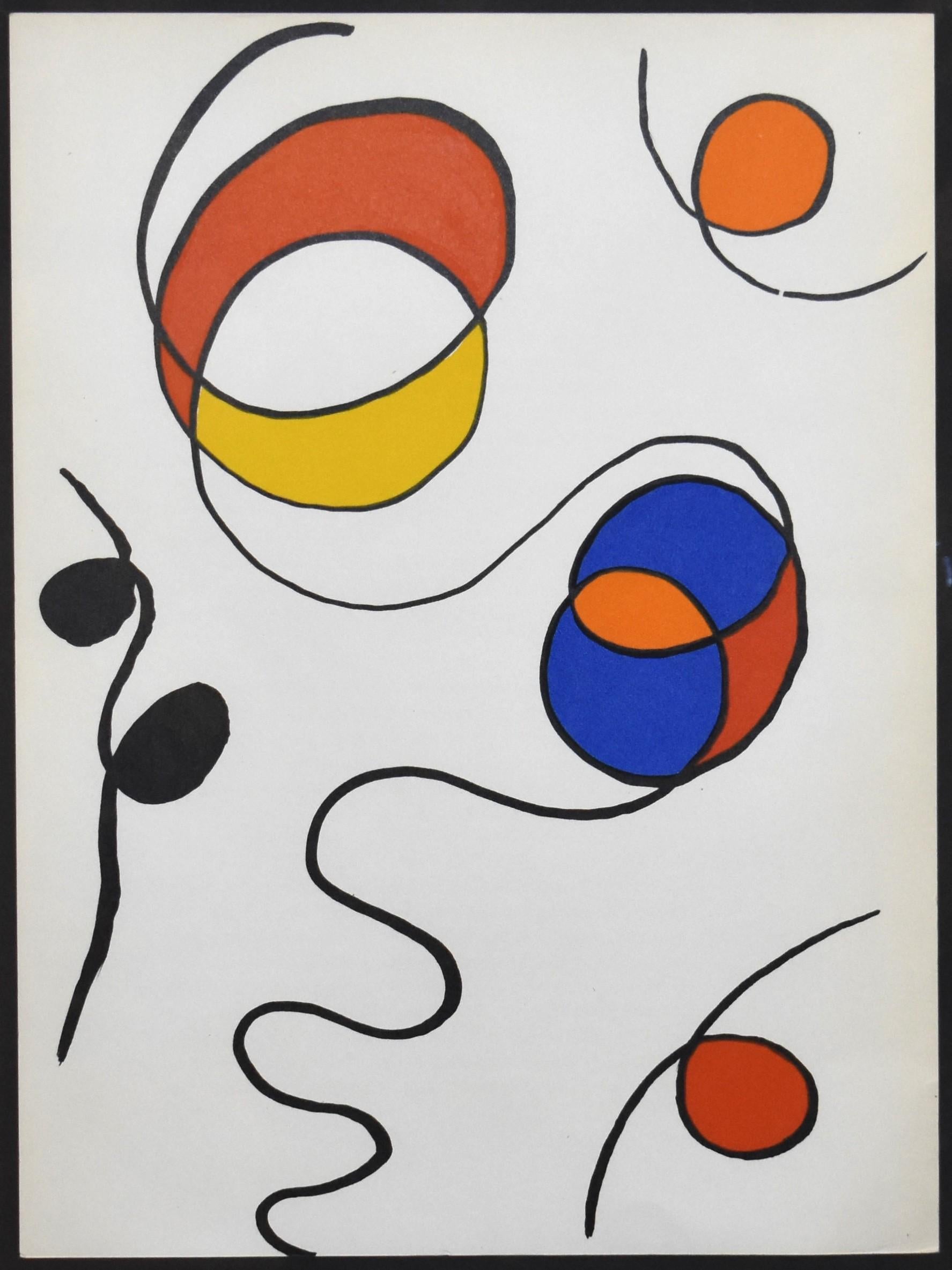 Assiette 1, de Derriere Le Miroir n°173 - Abstrait Print par Alexander Calder