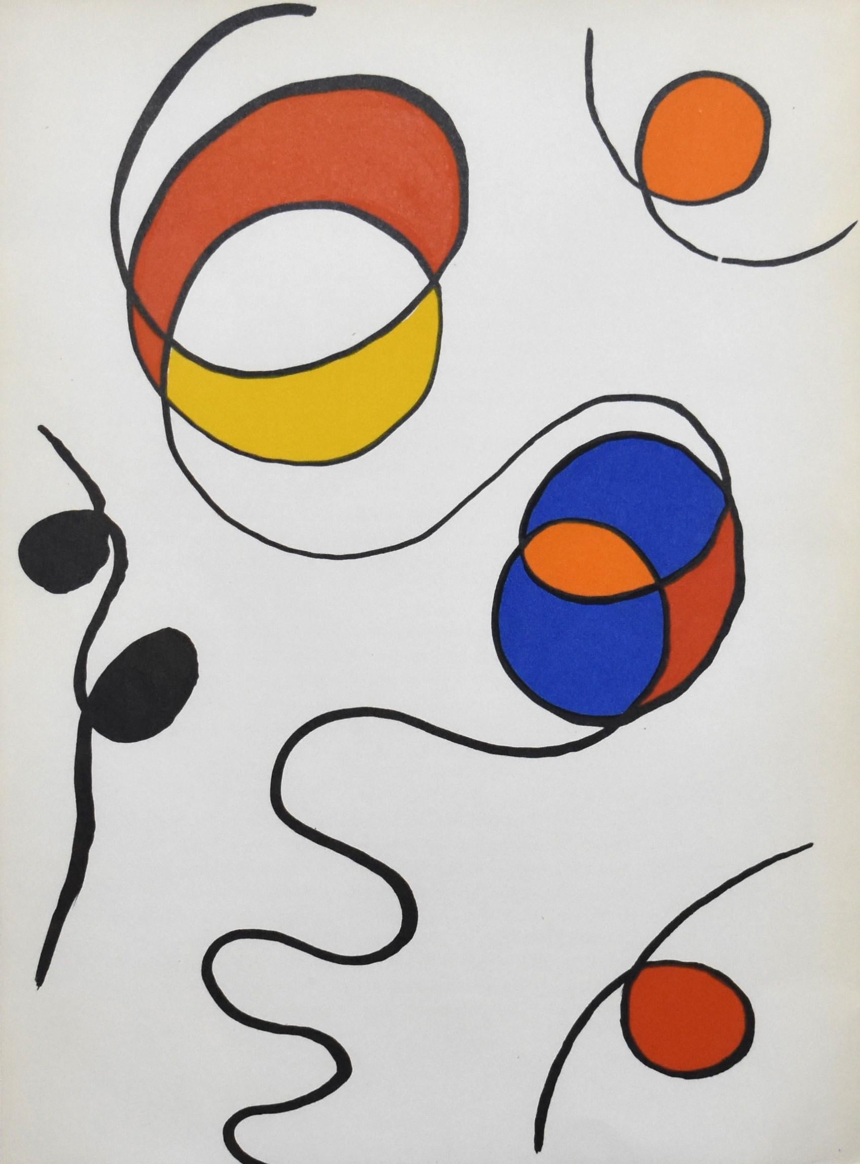 Abstract Print Alexander Calder - Assiette 1, de Derriere Le Miroir n°173
