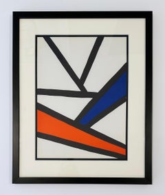 Alexander Calder Modern Lithograph, Unsigned, 1968, Framed, Derriere Le Miroir