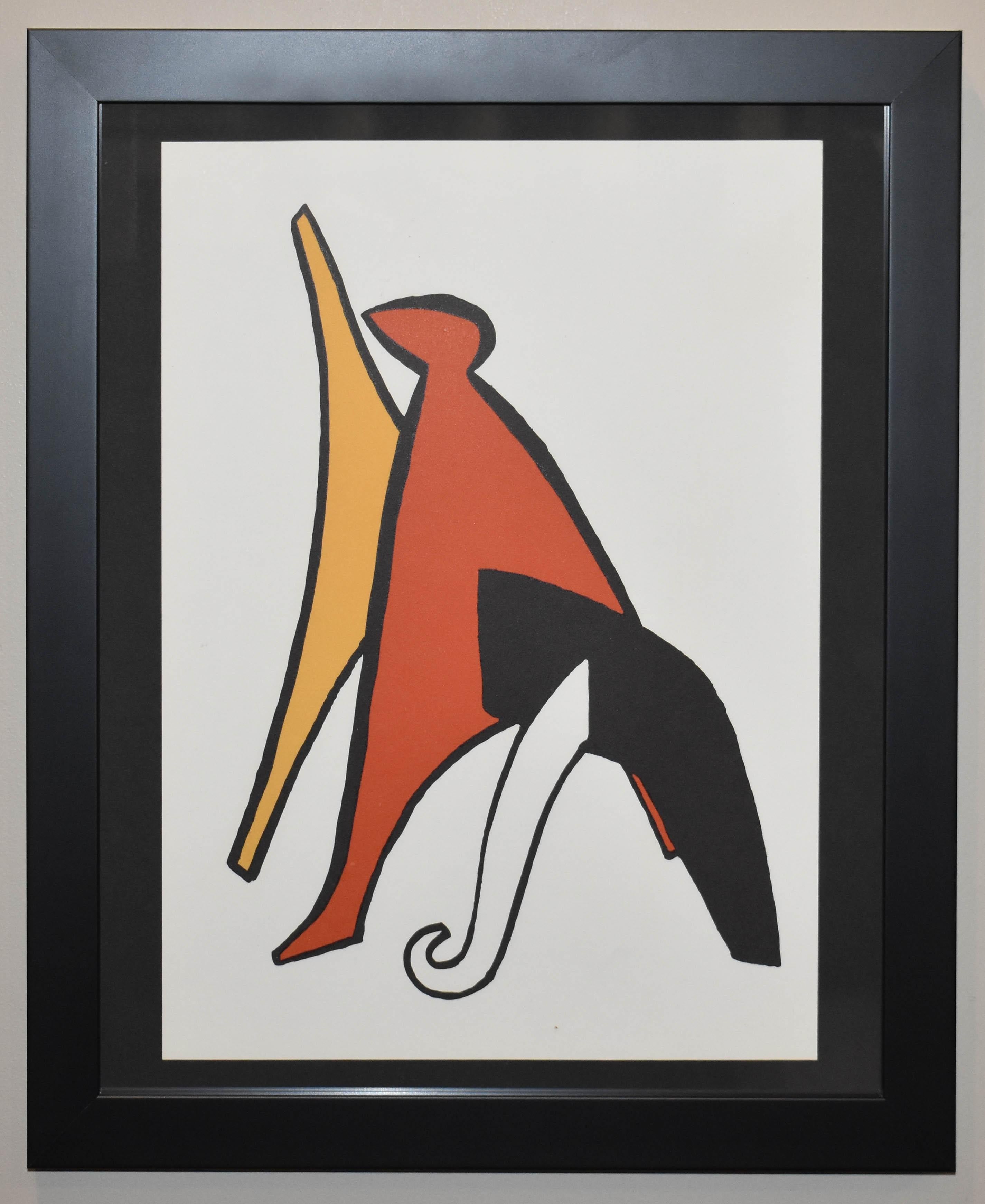 Alexander Calder Abstract Print - Plate 4, from Derriere le Miroir #141 (Stabiles)