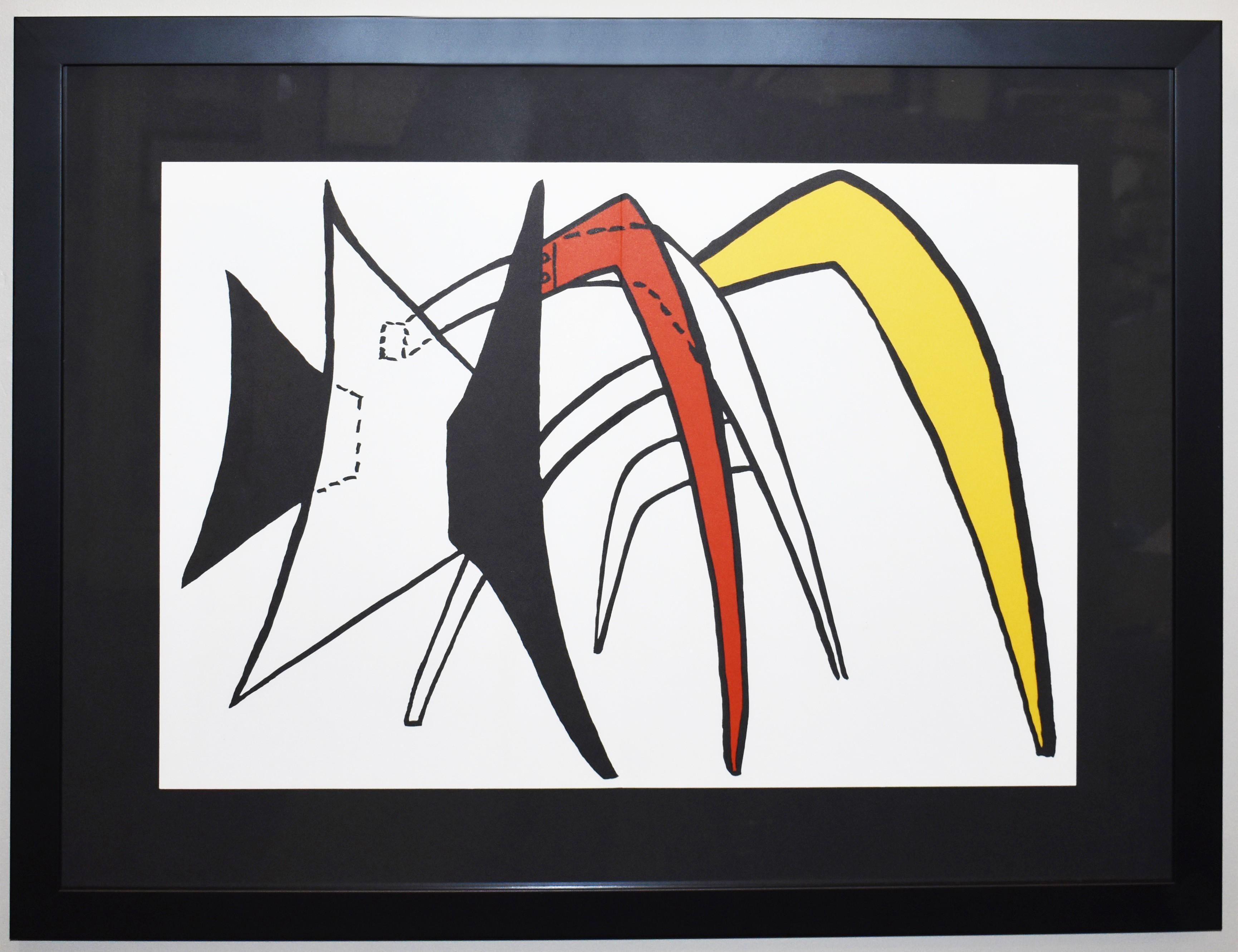 Alexander Calder Abstract Print - Plate 5, from Derriere Le Miroir #141 (Stabiles)