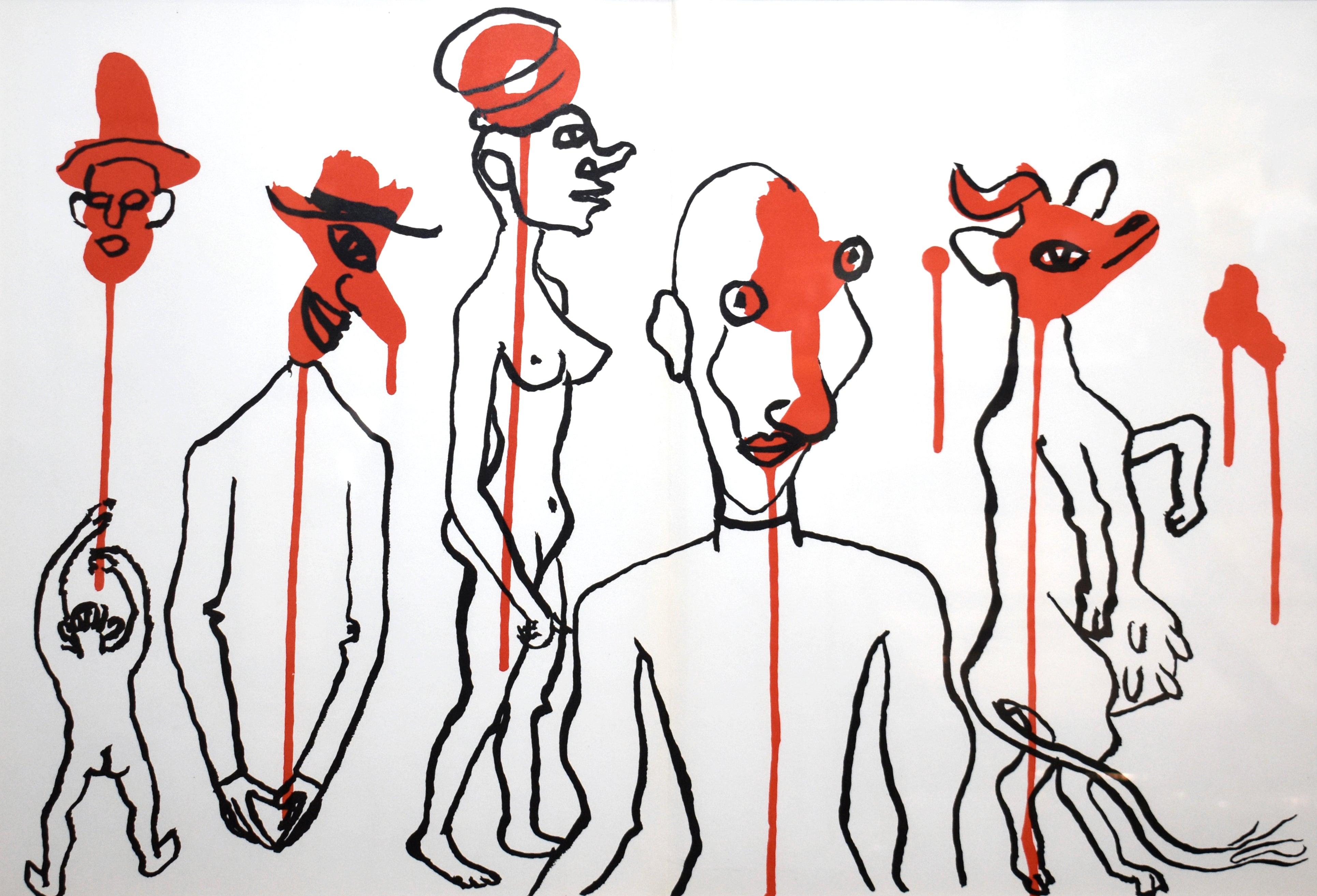 Alexander Calder Figurative Print – Platte 5, von Derriere le Miroir #156