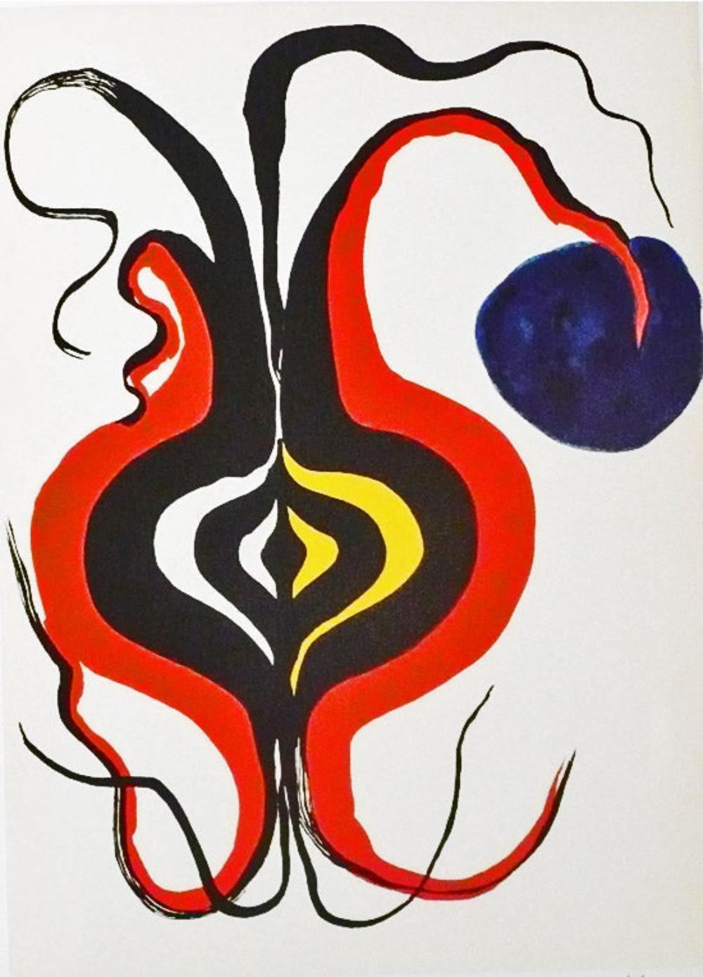 Alexander Calder Abstract Print - Plate 6, from Derriere Le Miroir #156