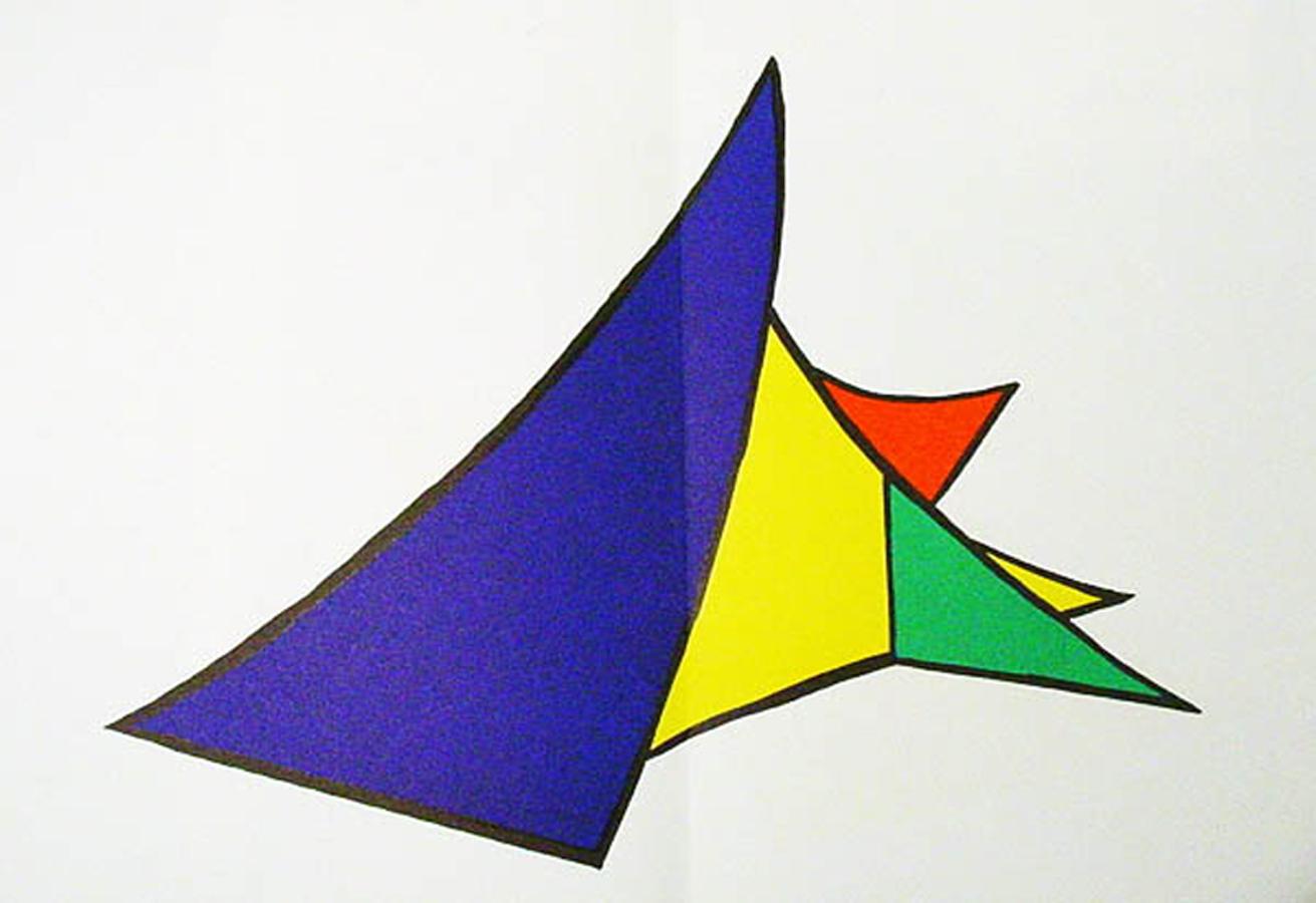 Alexander Calder Abstract Print – Platte 7, von Derriere Le Miroir #141 (Stabiles)