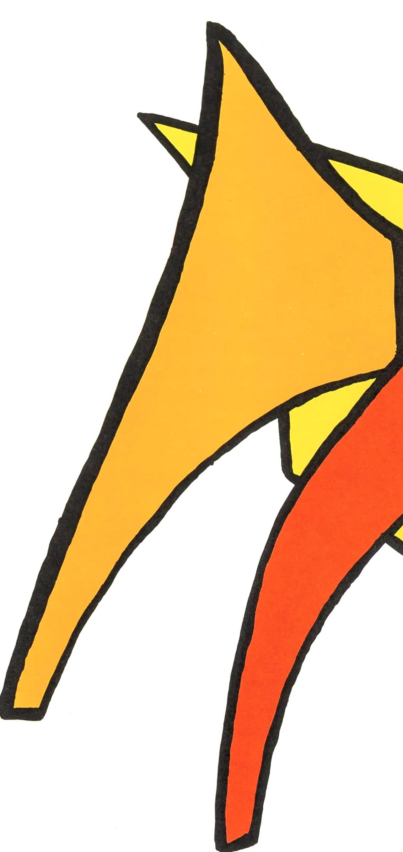 Porc qui pique, Stabiles, Derrière le miroir - Still-Life Print Arancia di Alexander Calder