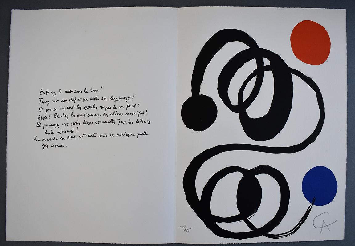 Push the Word… from: Homage to Cassou  Enfoncez le mot…Hommage à Cassou - Print by Alexander Calder