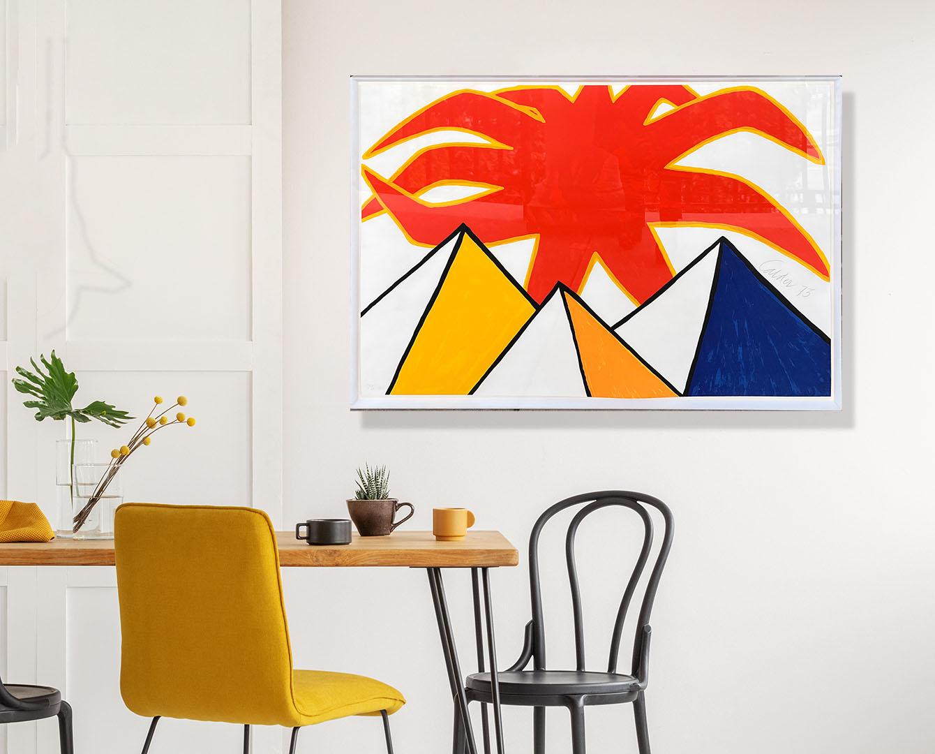 PYRAMIDS UND SUN (Moderne), Print, von Alexander Calder