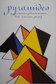 Pyramids - Original Lithograph - Printed Signature