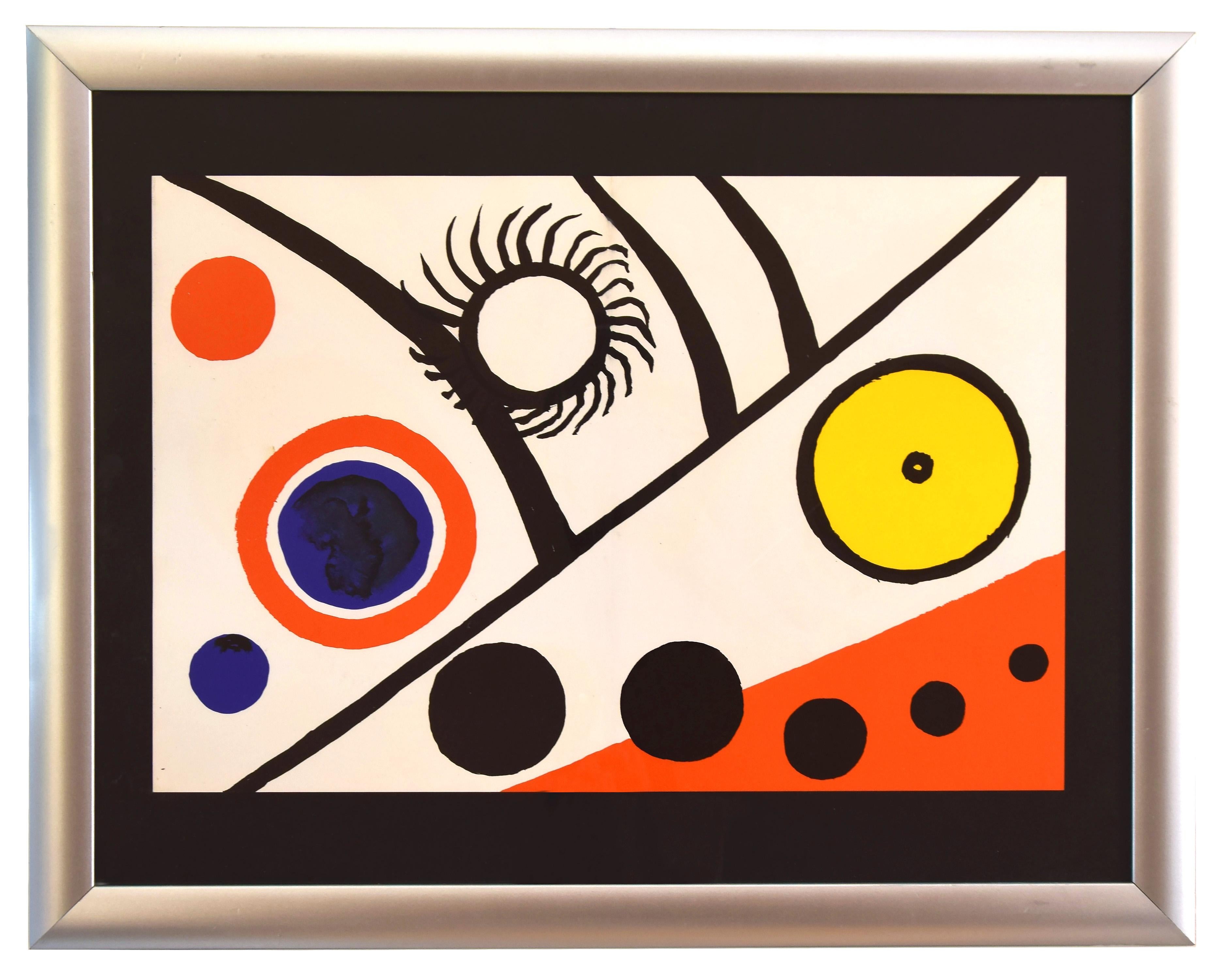 Rayons Noirs - Original Lithograph by Alexander Calder - 1976 1