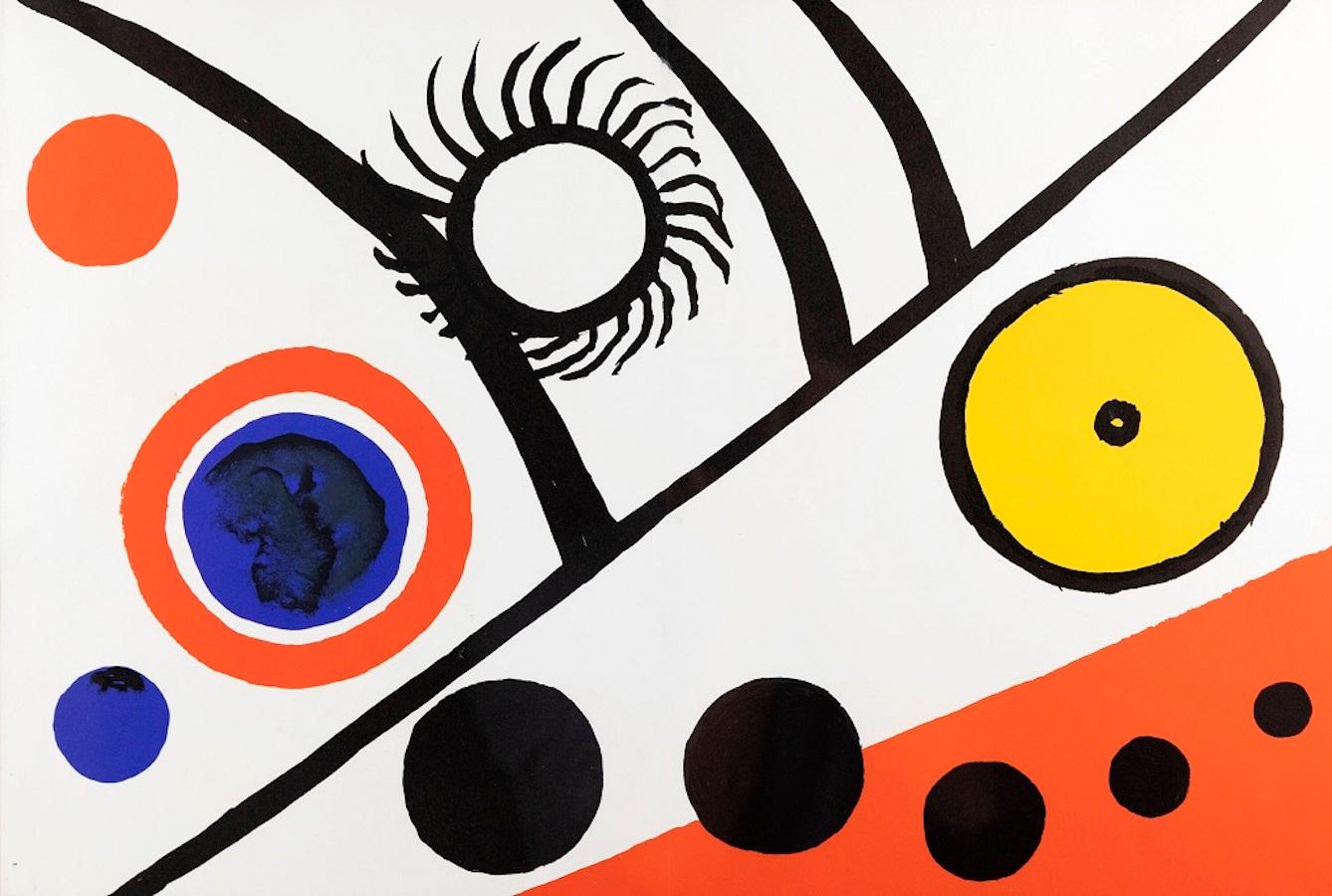 Rayons Noirs - Original Lithograph by Alexander Calder - 1976