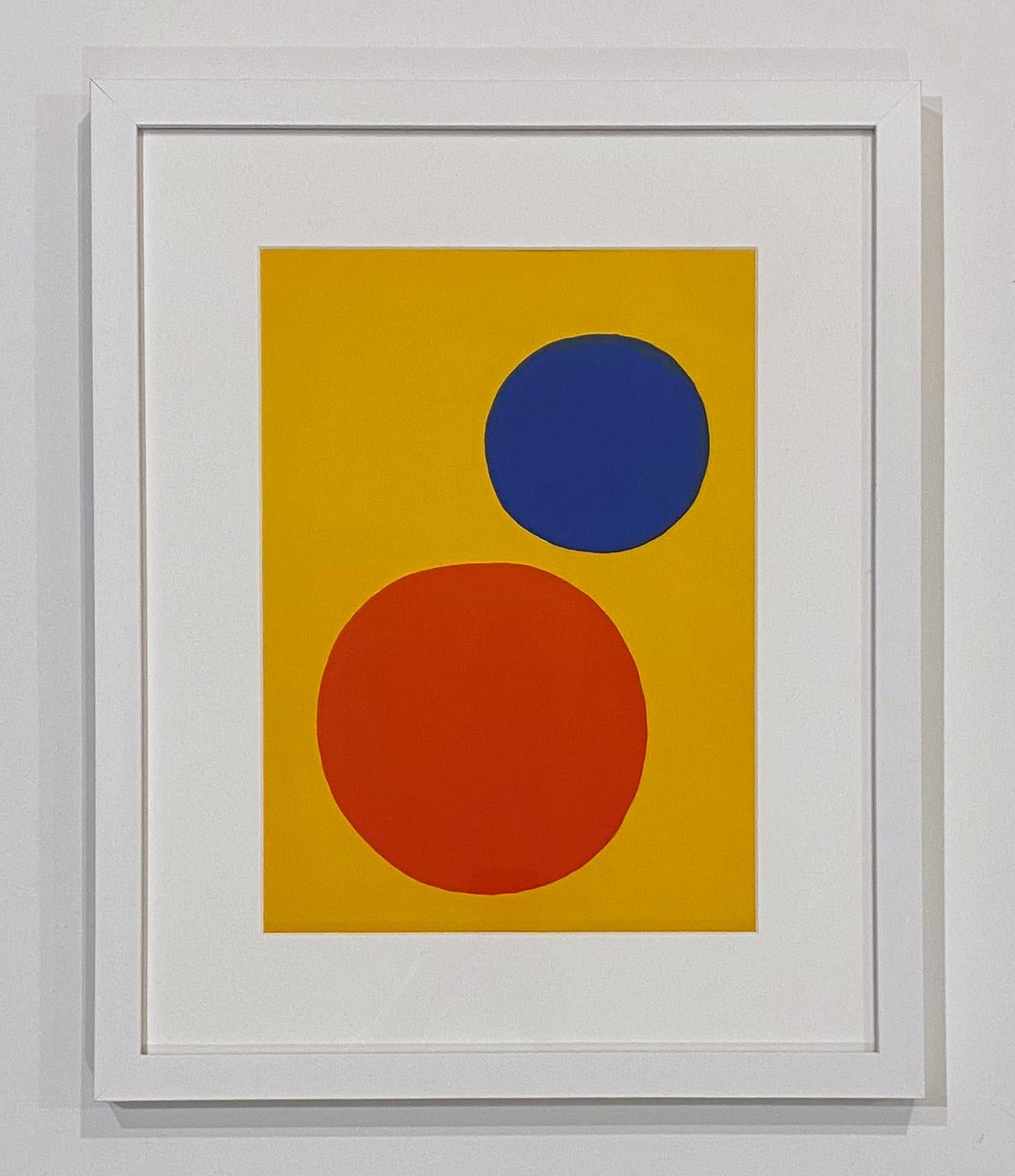 Sphères rouges et bleues, de Derriere le Miroir n°201 - Print de Alexander Calder