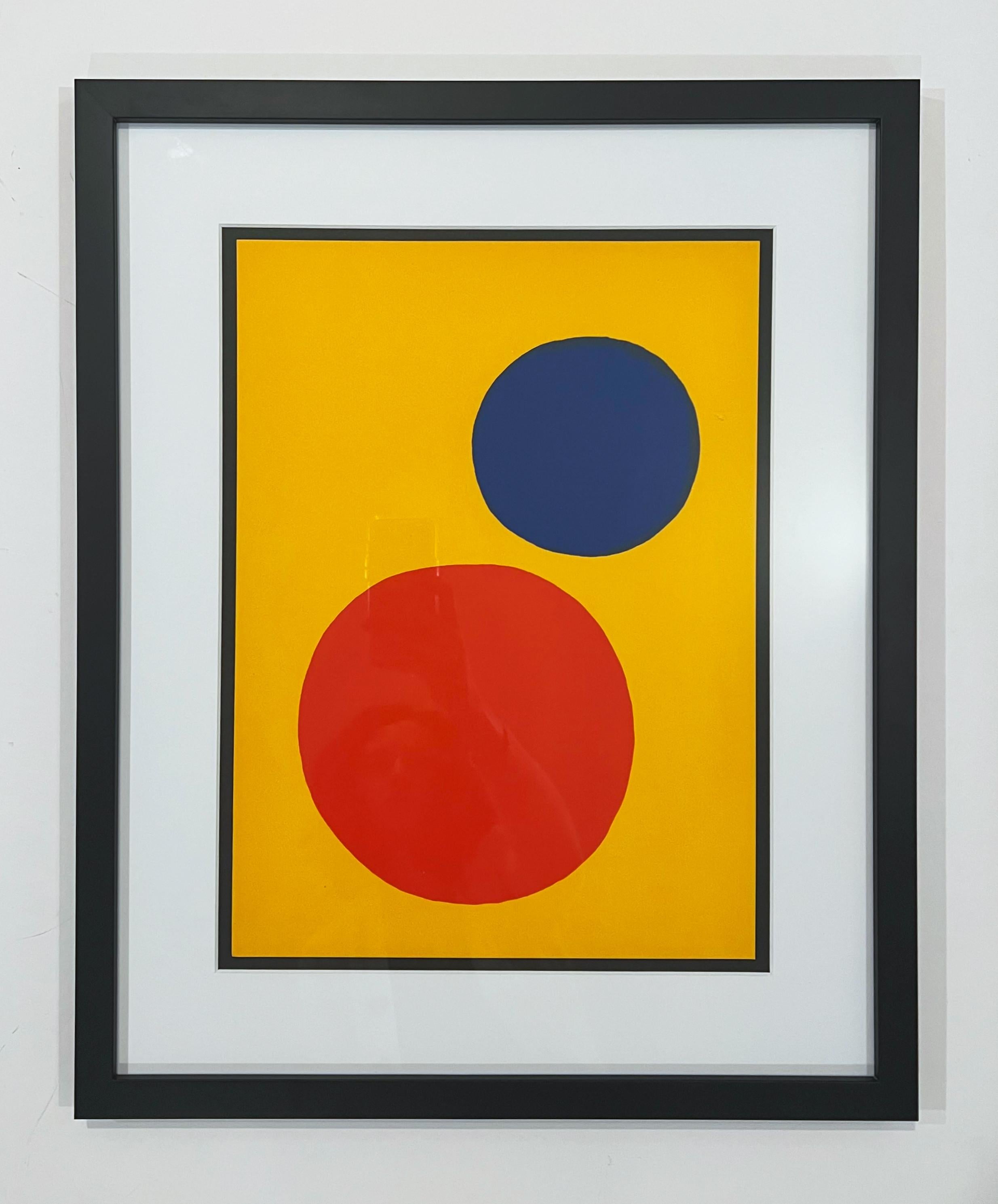 sphères rouges et bleues, de Derriere le Miroir n°201 - Print de Alexander Calder