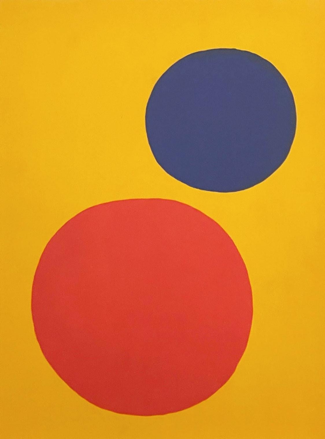 Abstract Print Alexander Calder - sphères rouges et bleues, de Derriere le Miroir n°201