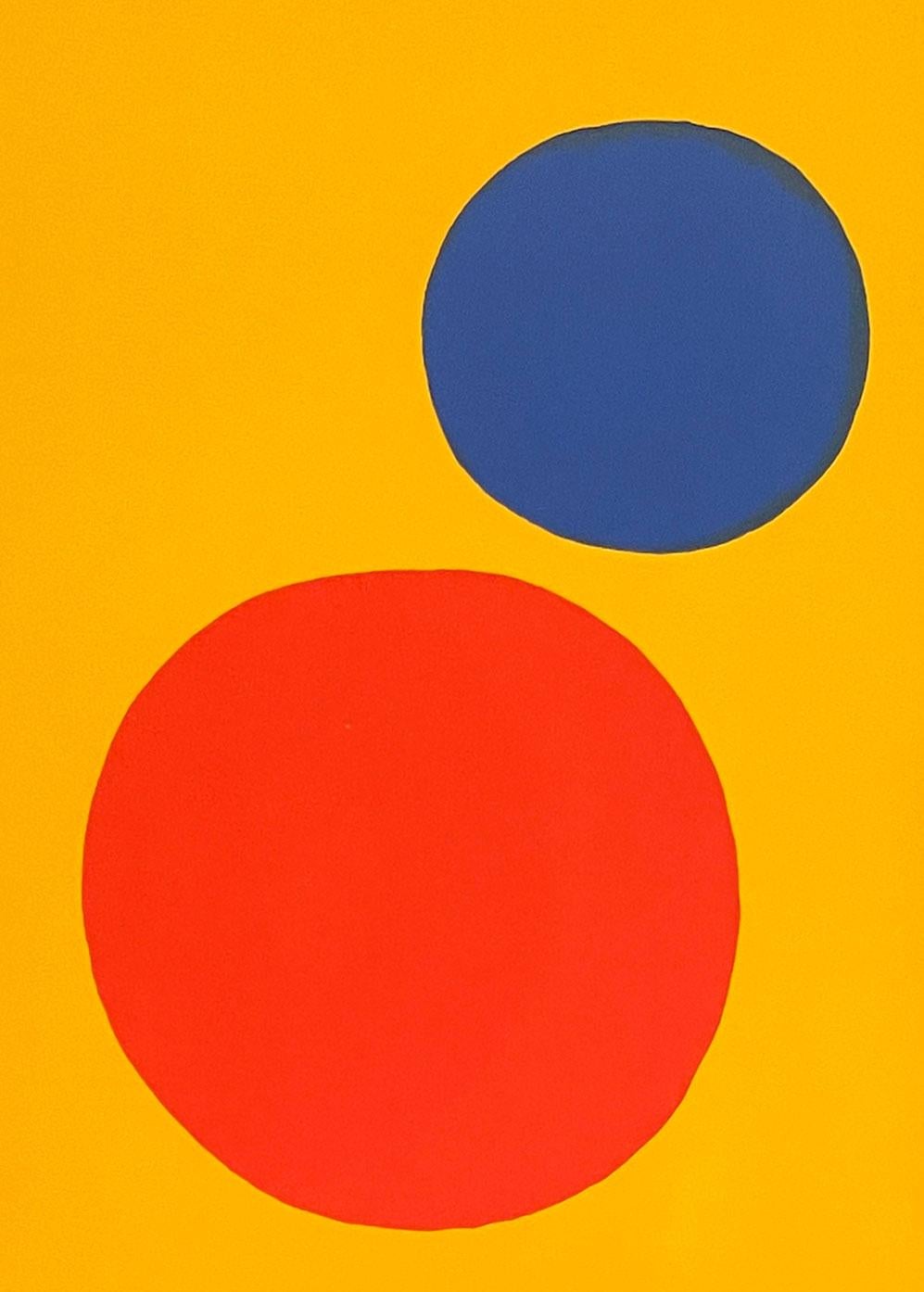 Alexander Calder Print - Red and Blue Spheres, from Derriere le Miroir #201