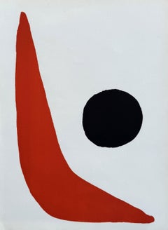 Red & Black Composition - Lithograph, 1965