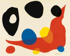 Red Boomerang - Screen Print  by Alexander Calder - 1961