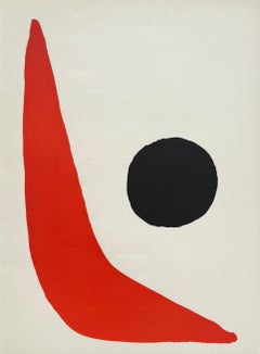 Media Luna Roja y Círculo Negro - Litografía, 1965