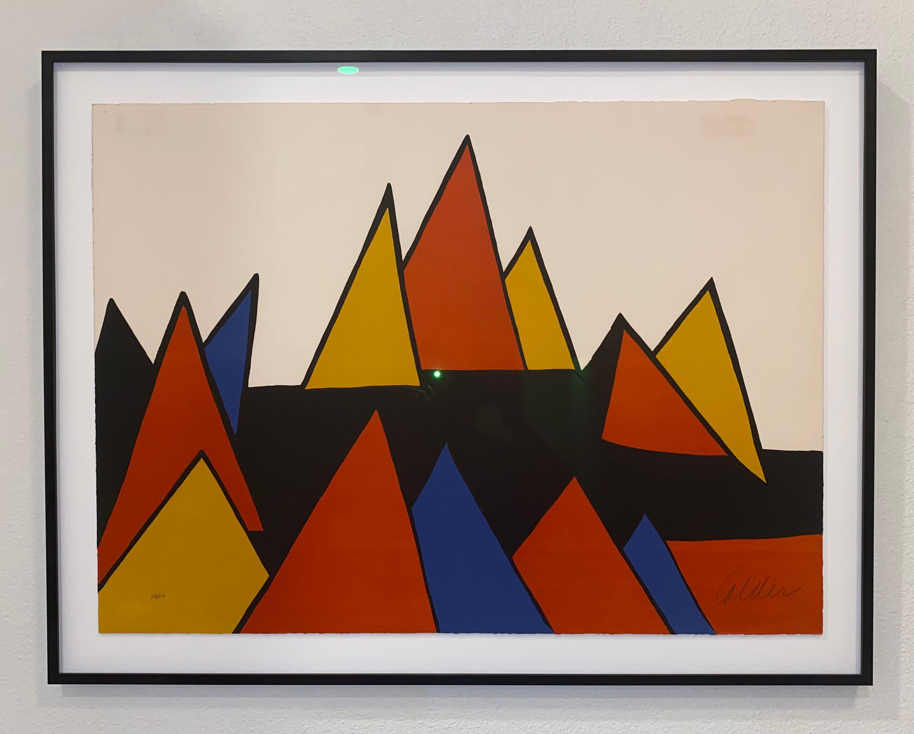 Red Pyramid - Print by Alexander Calder