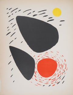 Retro Rocks and Sun - Original lithograph - Mourlot, 1952
