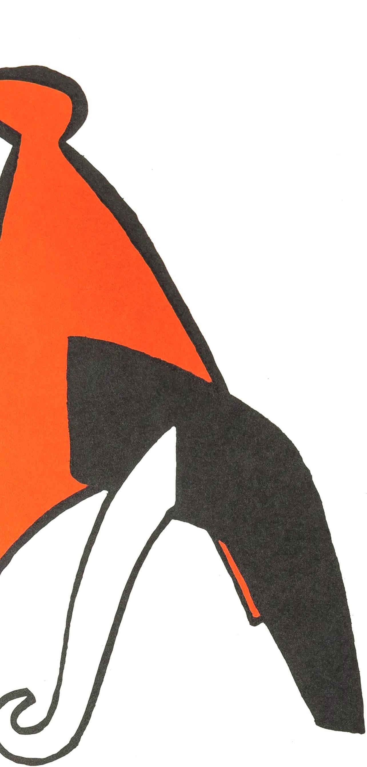 Sabot, Stabiles, Derrière le miroir - Marron Abstract Print par Alexander Calder