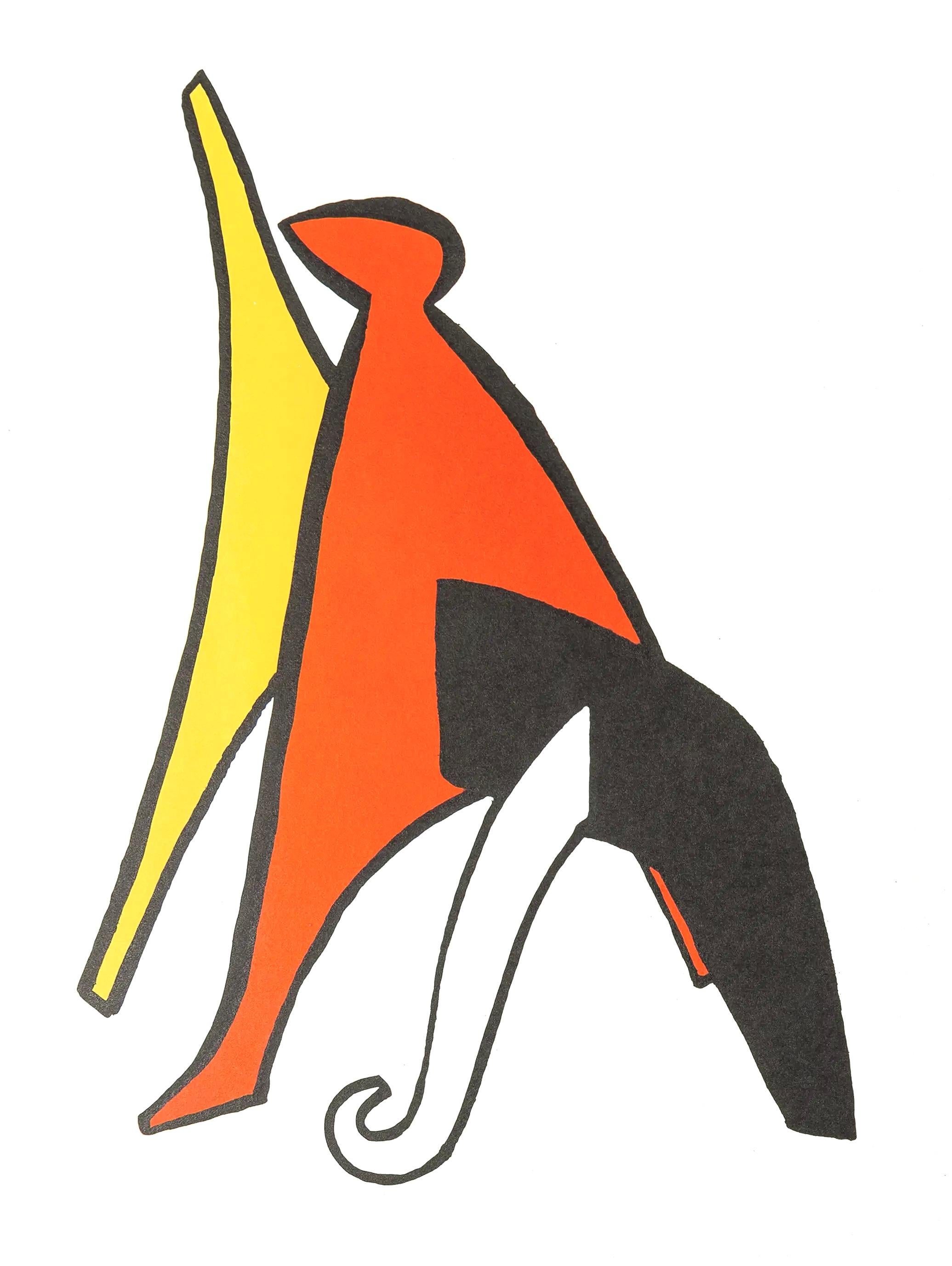 Sabot e cofano frigio, Stabiles, Derrière le miroir - Print di Alexander Calder