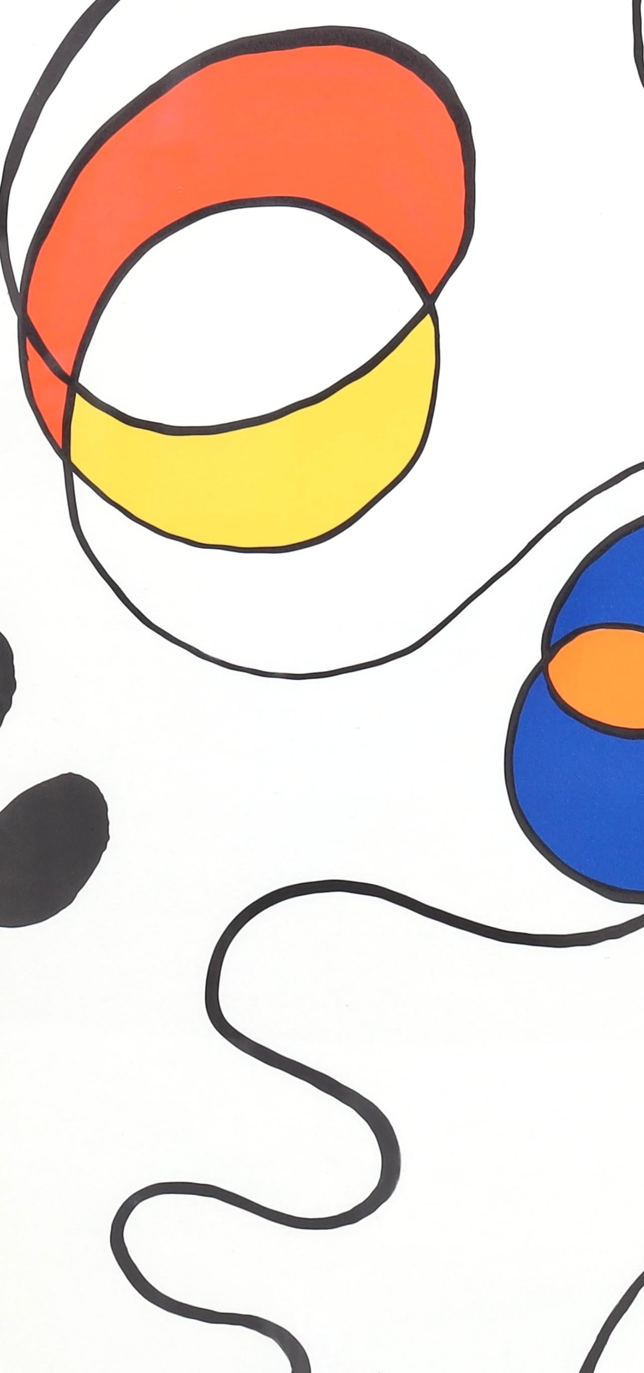 Composition, Derrière le miroir - Surréalisme Print par Alexander Calder