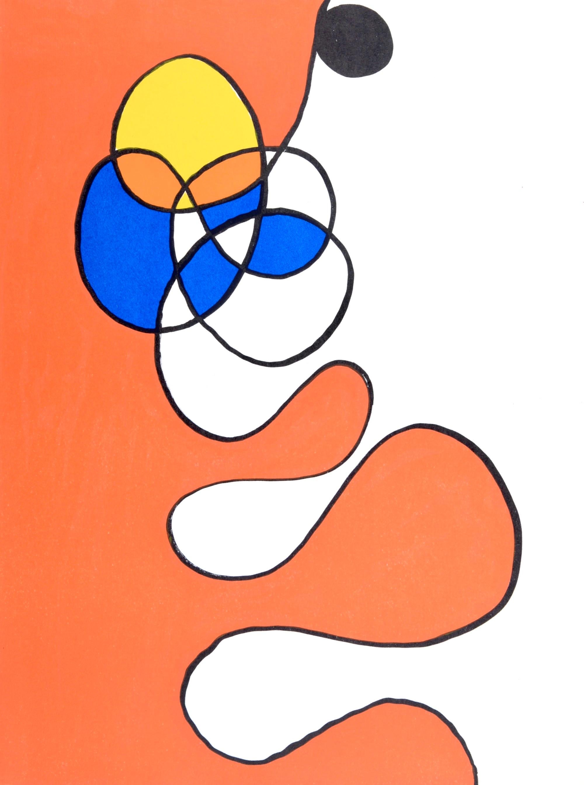 Composition, Derrière le miroir - Surréalisme Print par Alexander Calder