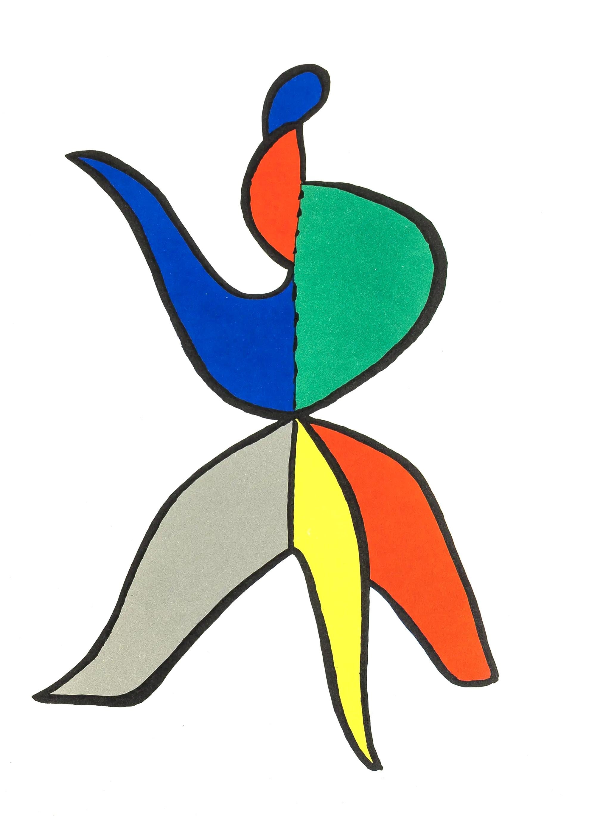 Sabot e cofano frigio, Stabiles, Derrière le miroir - Print Surrealismo di Alexander Calder