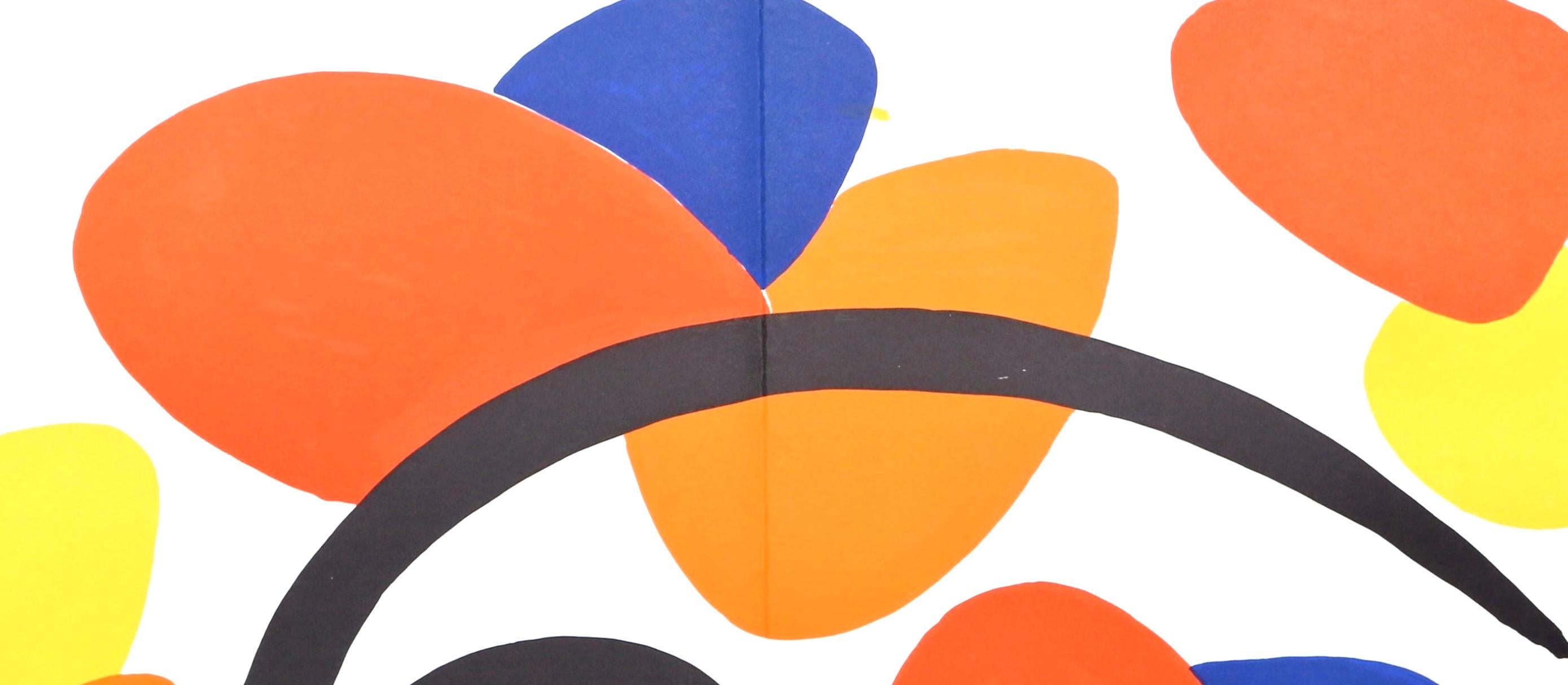 Zusammensetzung, Derrière le miroir (Orange), Landscape Print, von Alexander Calder