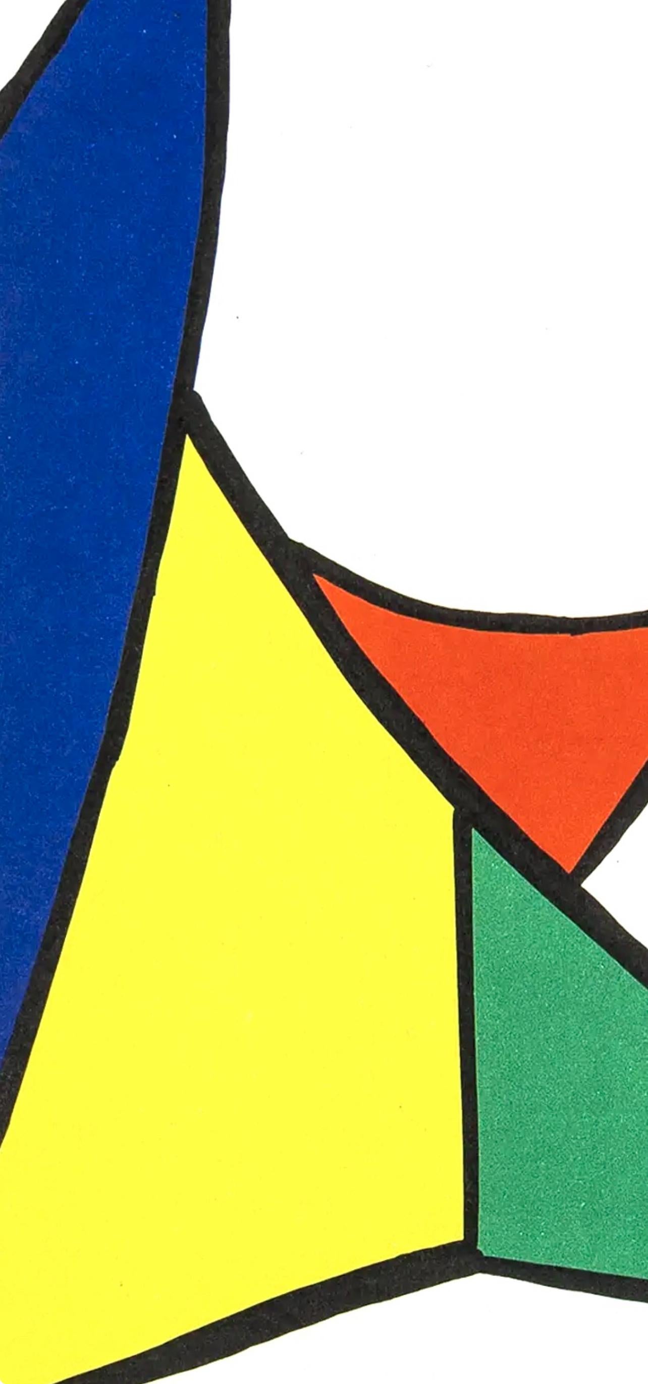 Chasse neige, Stabiles, Derrière le miroir - Abstract Print Blu di Alexander Calder
