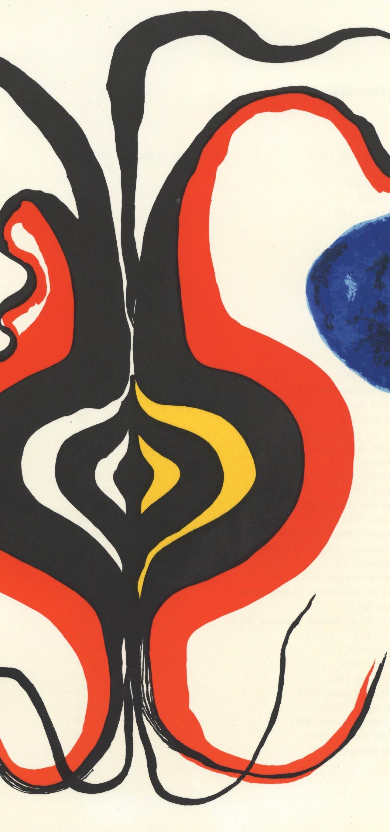 Sans titre, Derrière le miroir - Abstract Print Bianco di Alexander Calder