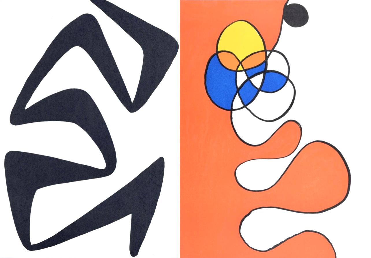 Landscape Print Alexander Calder - Composition, Derrière le miroir