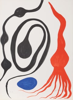 Vintage Sea Creatures (Squid) from Our Unfinished Revolution by Alexander Calder