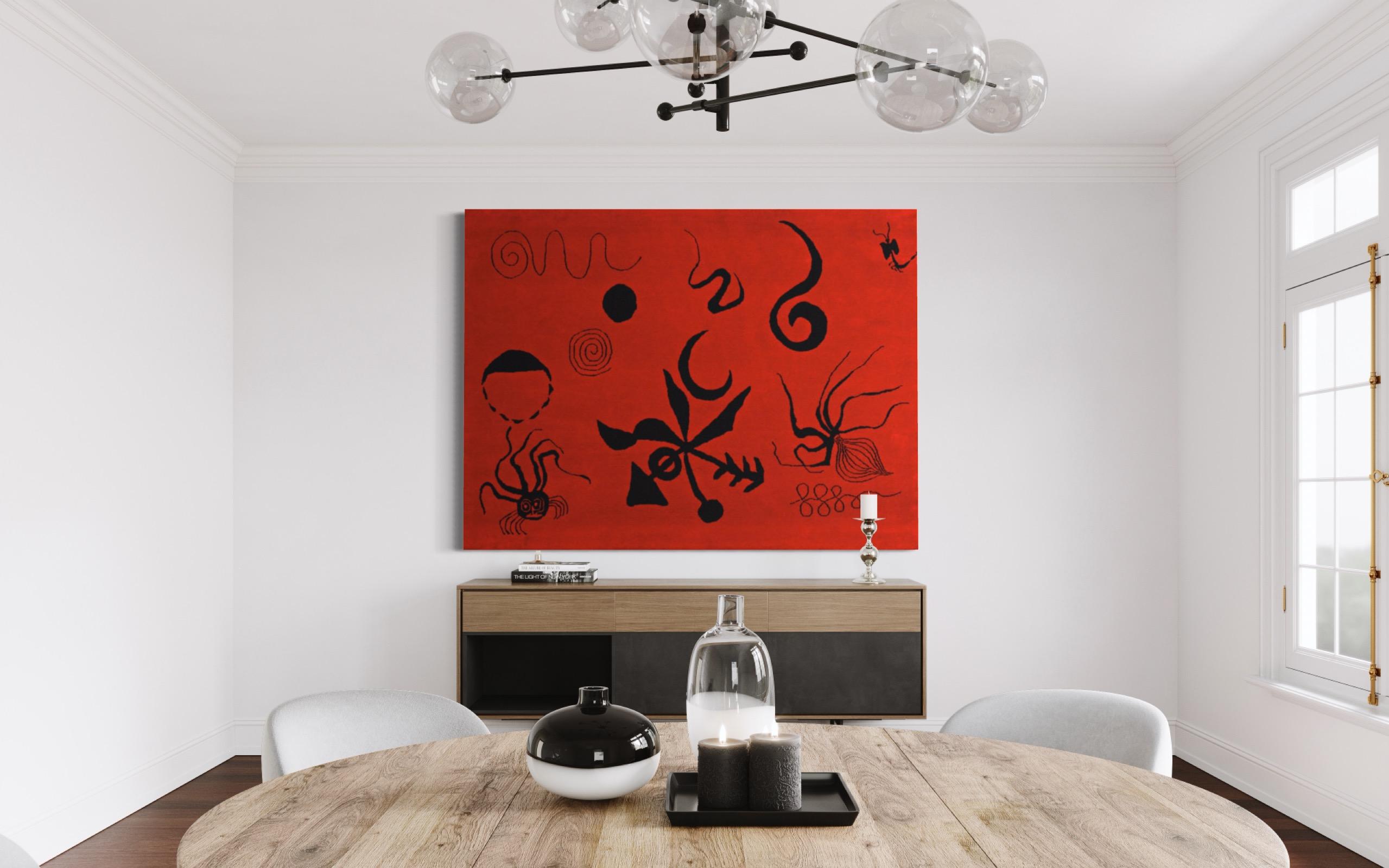 Sea Life, by Alexander Calder, hand-knotted woven tapestry 1