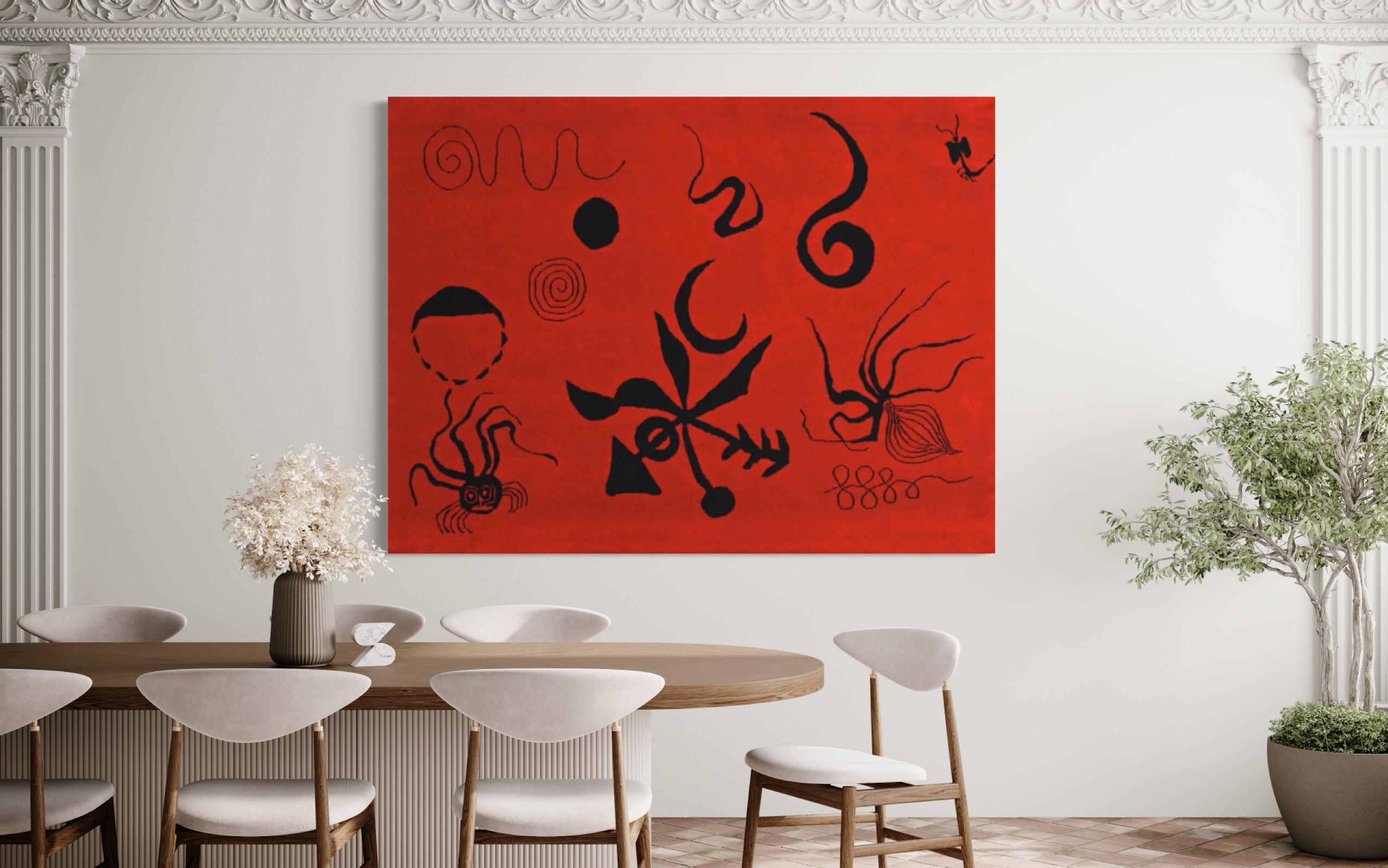 Sea Life, by Alexander Calder, hand-knotted woven tapestry 4
