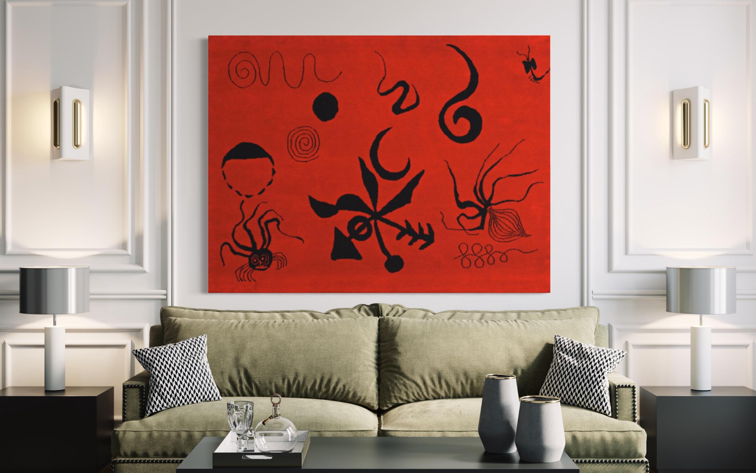 Sea Life, by Alexander Calder, hand-knotted woven tapestry 5