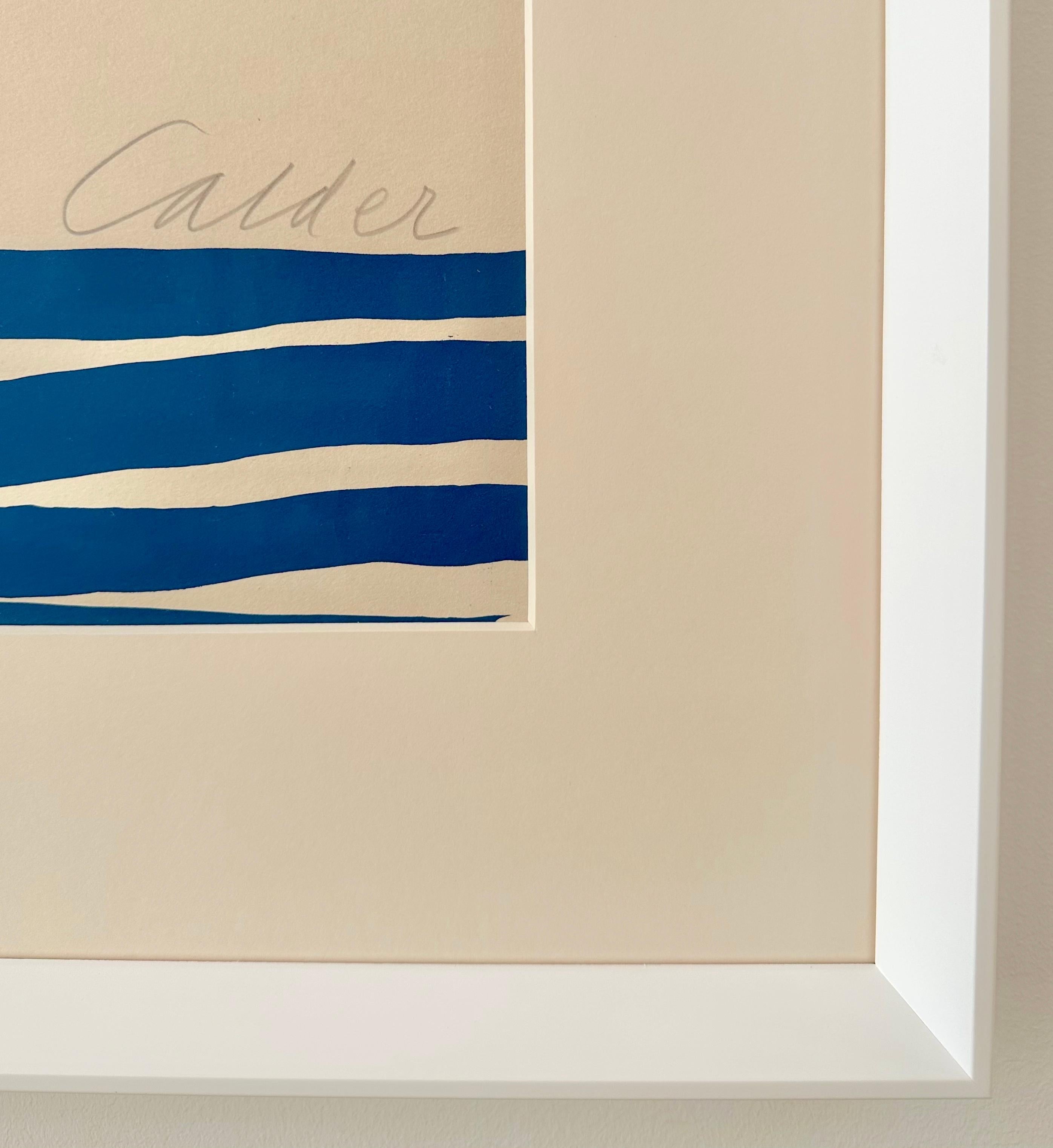 Alexander Calder- Seestück
Farblithographie auf cremefarbenem Arches-Papier, 1974
Auflage von 150 Stück
Signiert mit Bleistift, unten rechts
Mit Bleistift nummeriert (105/ 150), unten links
Mit Blindstempel, unten links
Blattgröße: 100,5 × 71,0 cm,