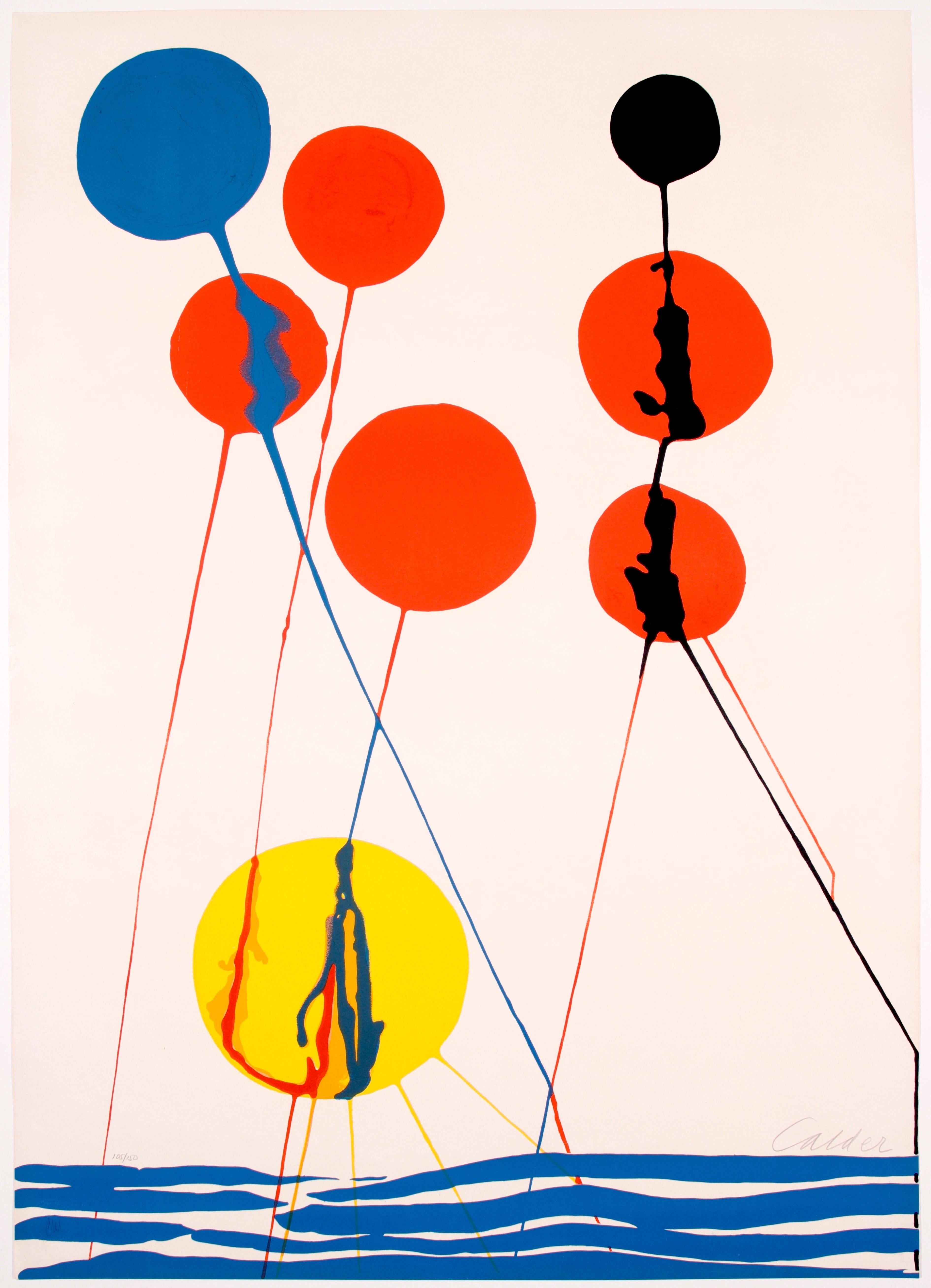 Abstract Print Alexander Calder - Paysage marin