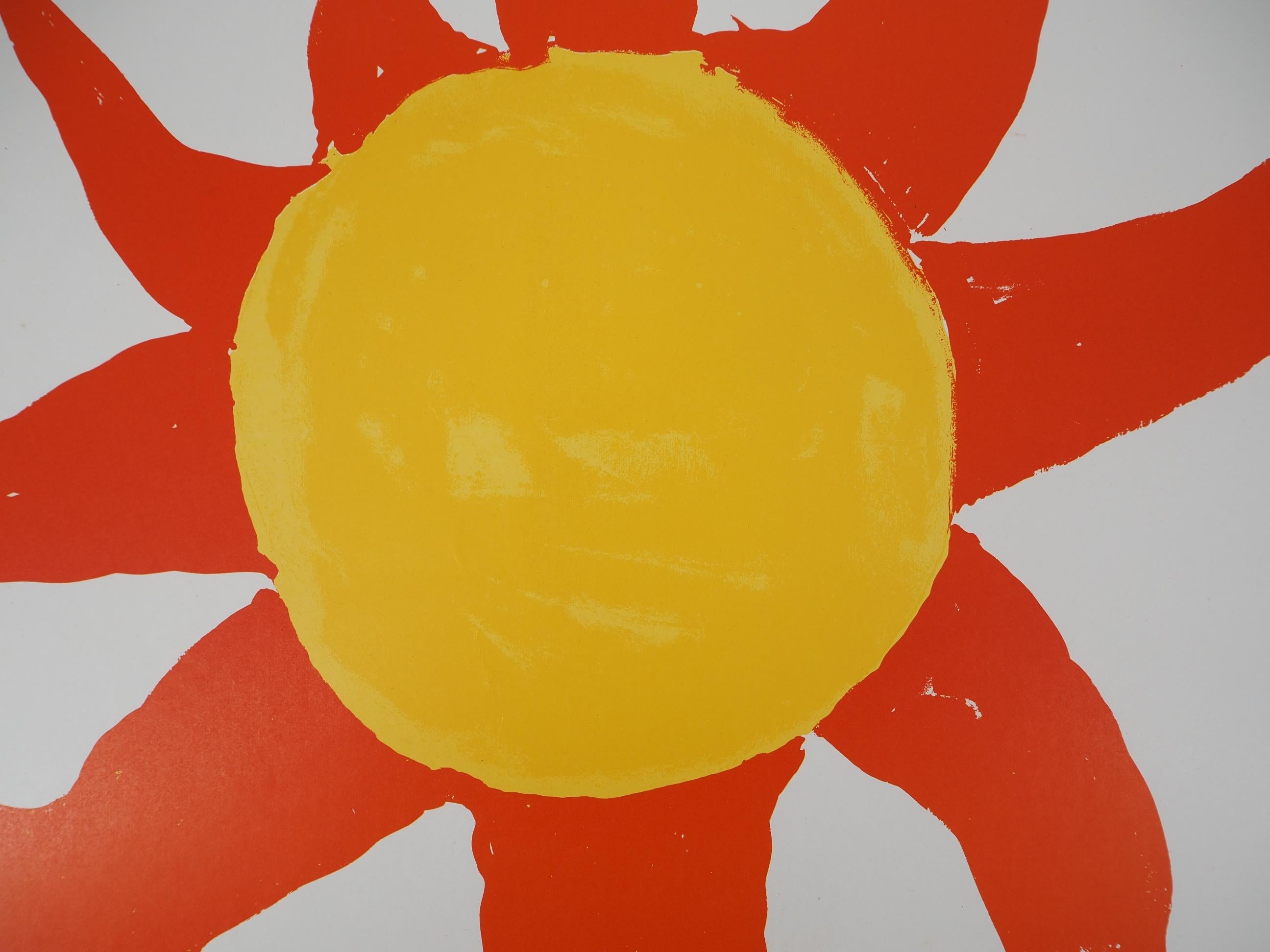 Shining Sun, 1974 - Original lithograph, Signed - American Modern Print by Alexander Calder