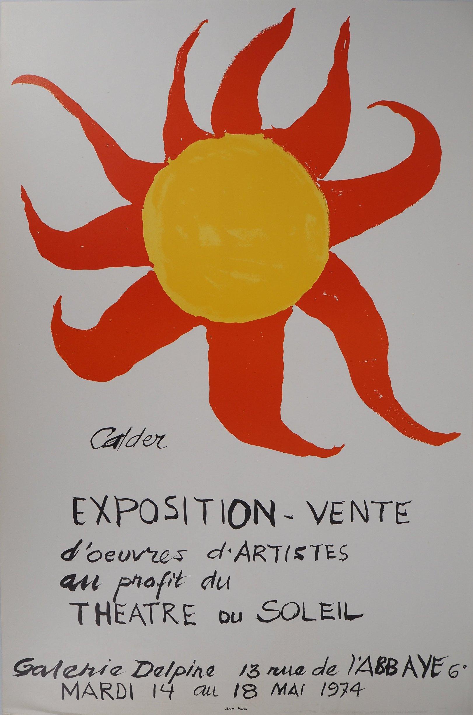 Alexander Calder Abstract Print - Shining Sun, 1974 - Original lithograph, Signed