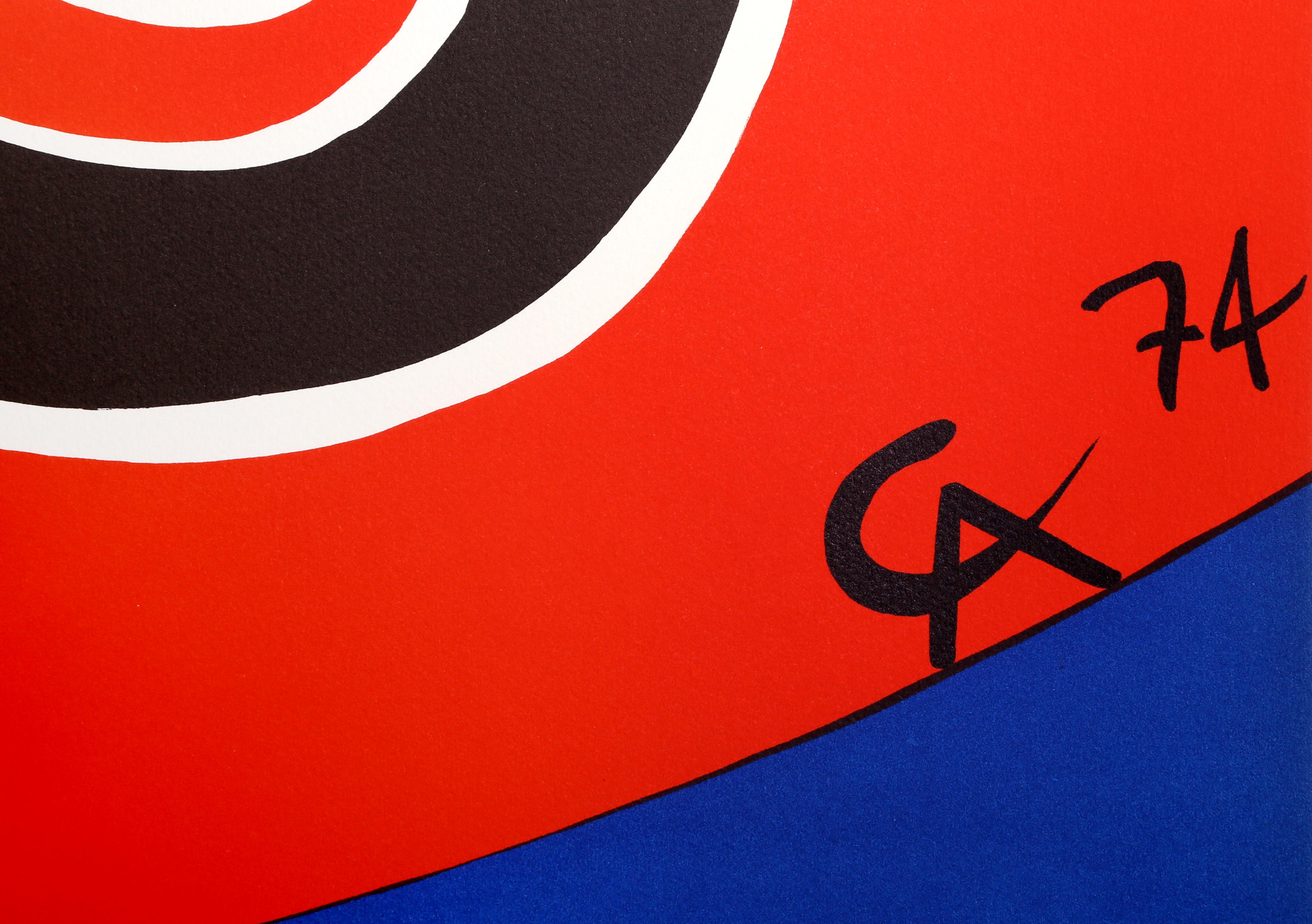 Remolino celeste de Flying Colors, litografía abstracta moderna de Alexander Calder en venta 1