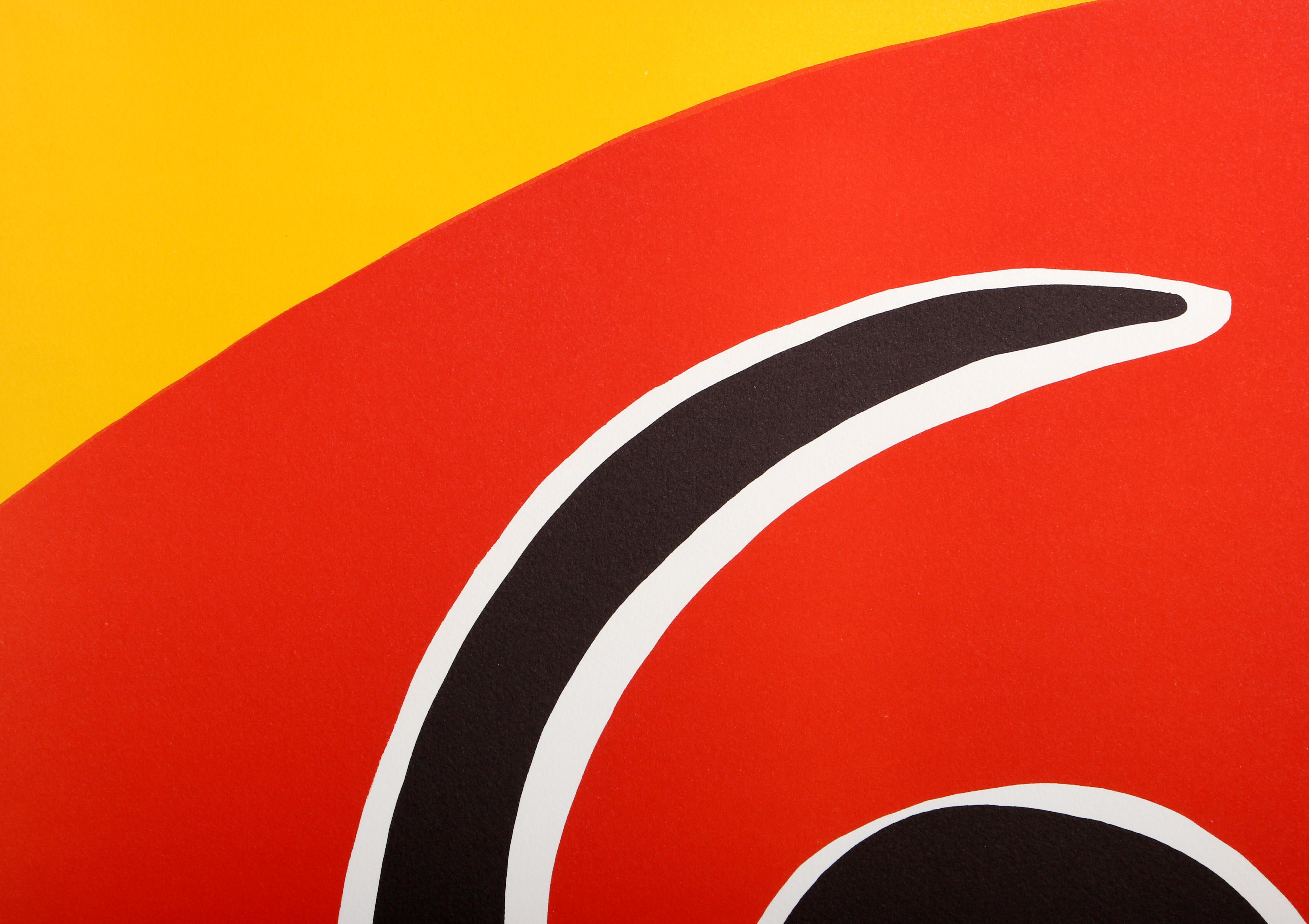 Remolino celeste de Flying Colors, litografía abstracta moderna de Alexander Calder en venta 2