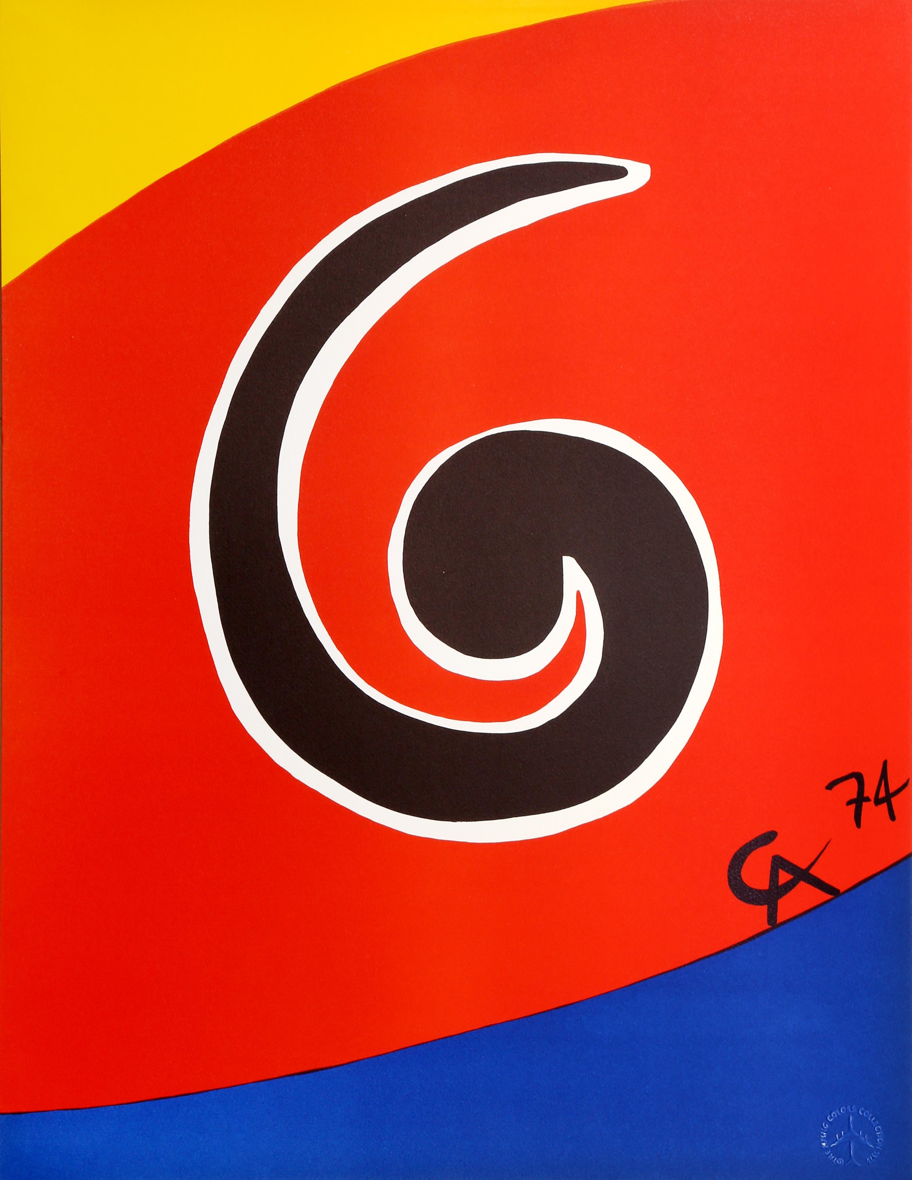 Artista: Alexander Calder (after), (estadounidense, 1898-1976)
Título: Sky Swirl, colores voladores para Braniff Airlines
Año: 1974
Medio: Litografía, firmada en la plancha
Tamaño: 50,8 cm x 66,04 cm (20 pulg. x 26 pulg.)

Impresor: Atelier Fernand